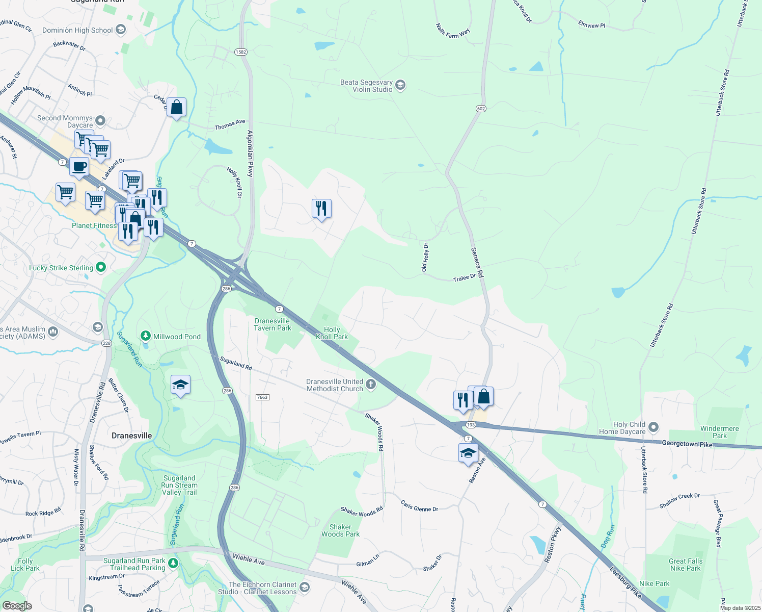 map of restaurants, bars, coffee shops, grocery stores, and more near 988 Old Holly Dr in Great Falls
