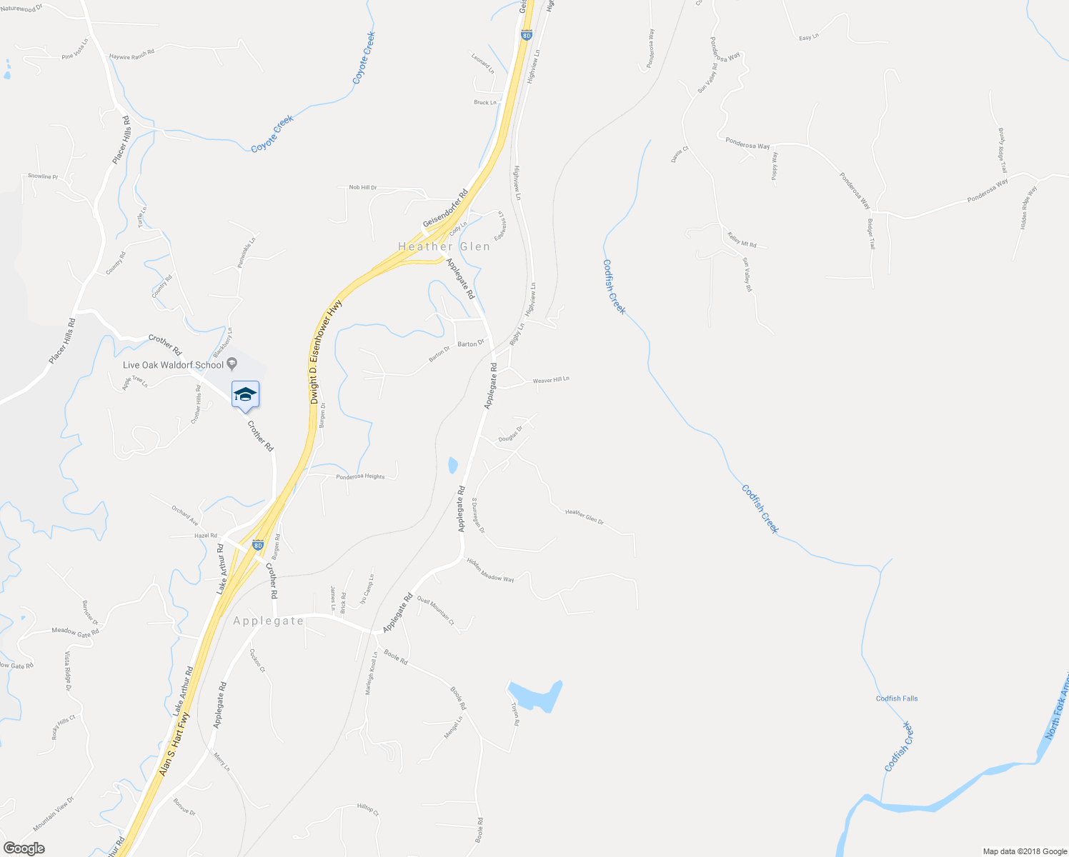 map of restaurants, bars, coffee shops, grocery stores, and more near 586 East Dundee Court in Applegate
