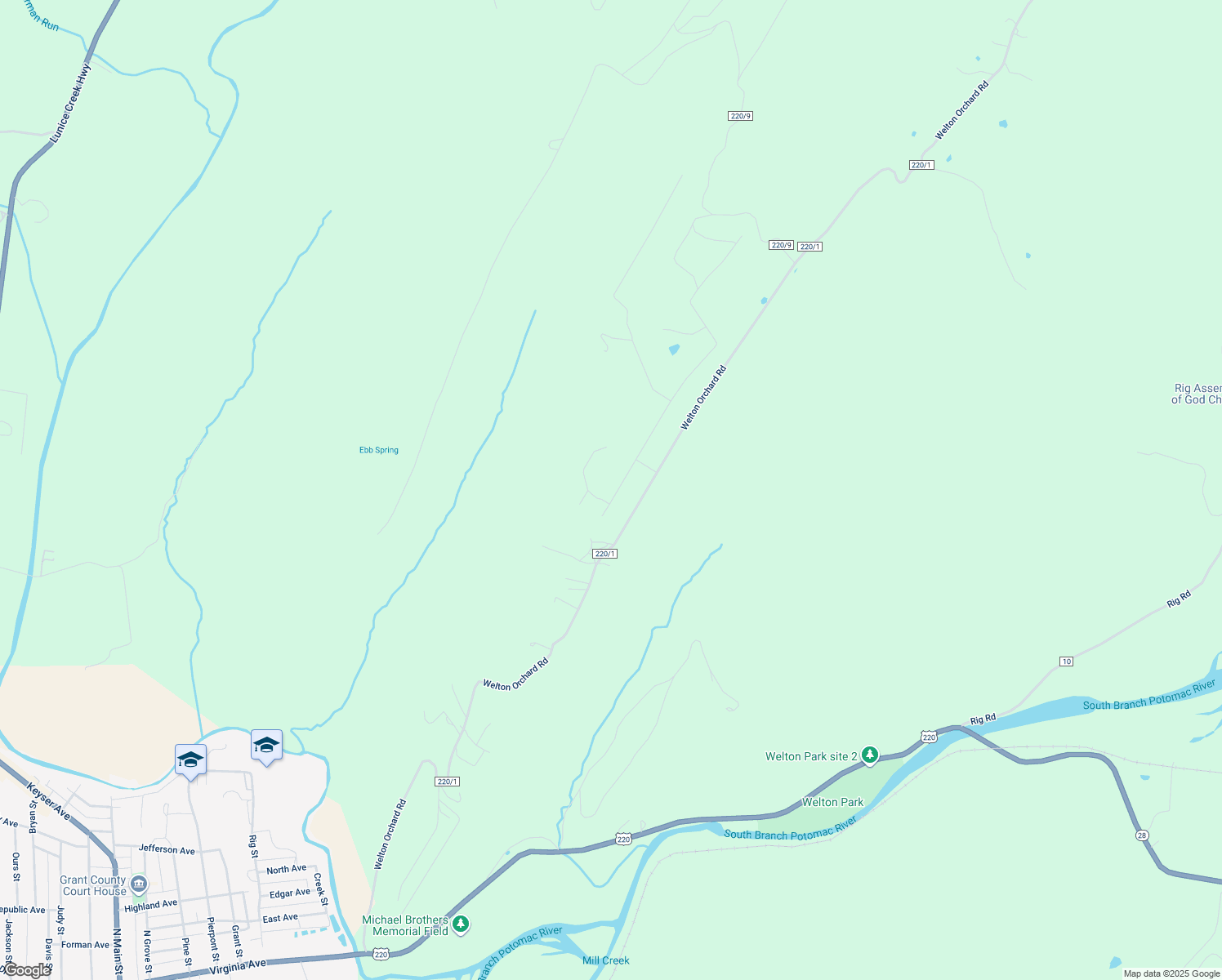 map of restaurants, bars, coffee shops, grocery stores, and more near 110 Bogart Drive in Petersburg