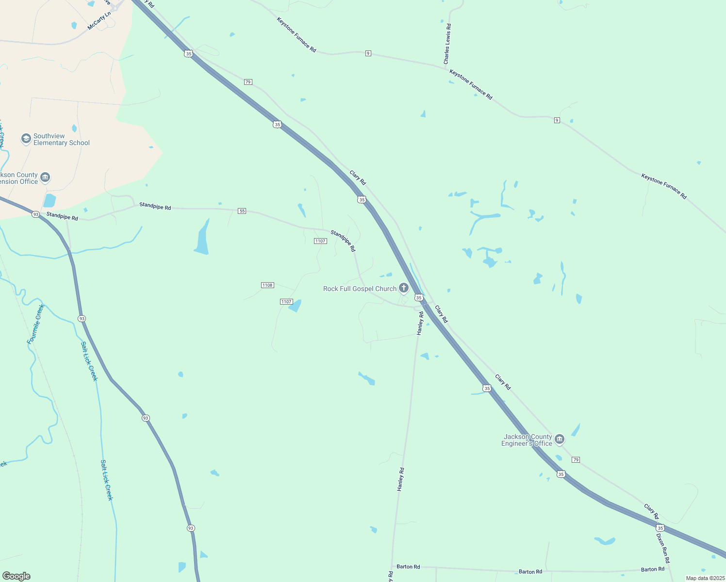 map of restaurants, bars, coffee shops, grocery stores, and more near 1782 Standpipe Road in Jackson