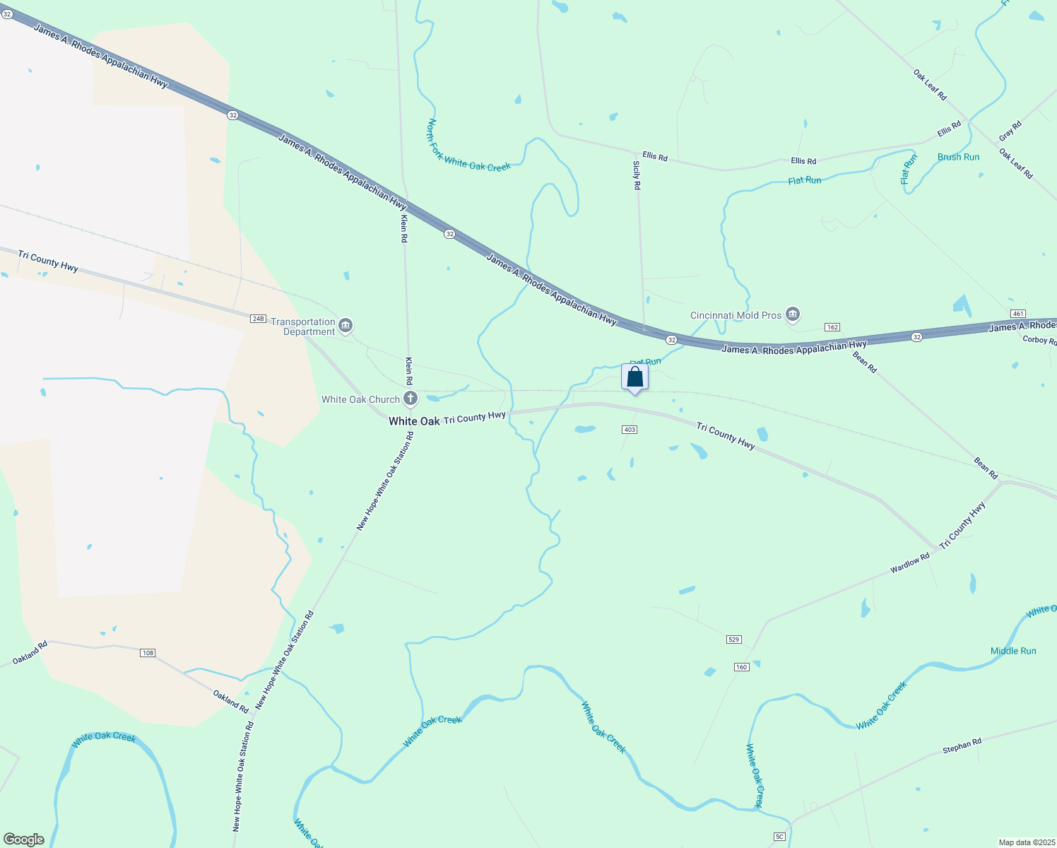 map of restaurants, bars, coffee shops, grocery stores, and more near 5336 Tri County Highway in Sardinia