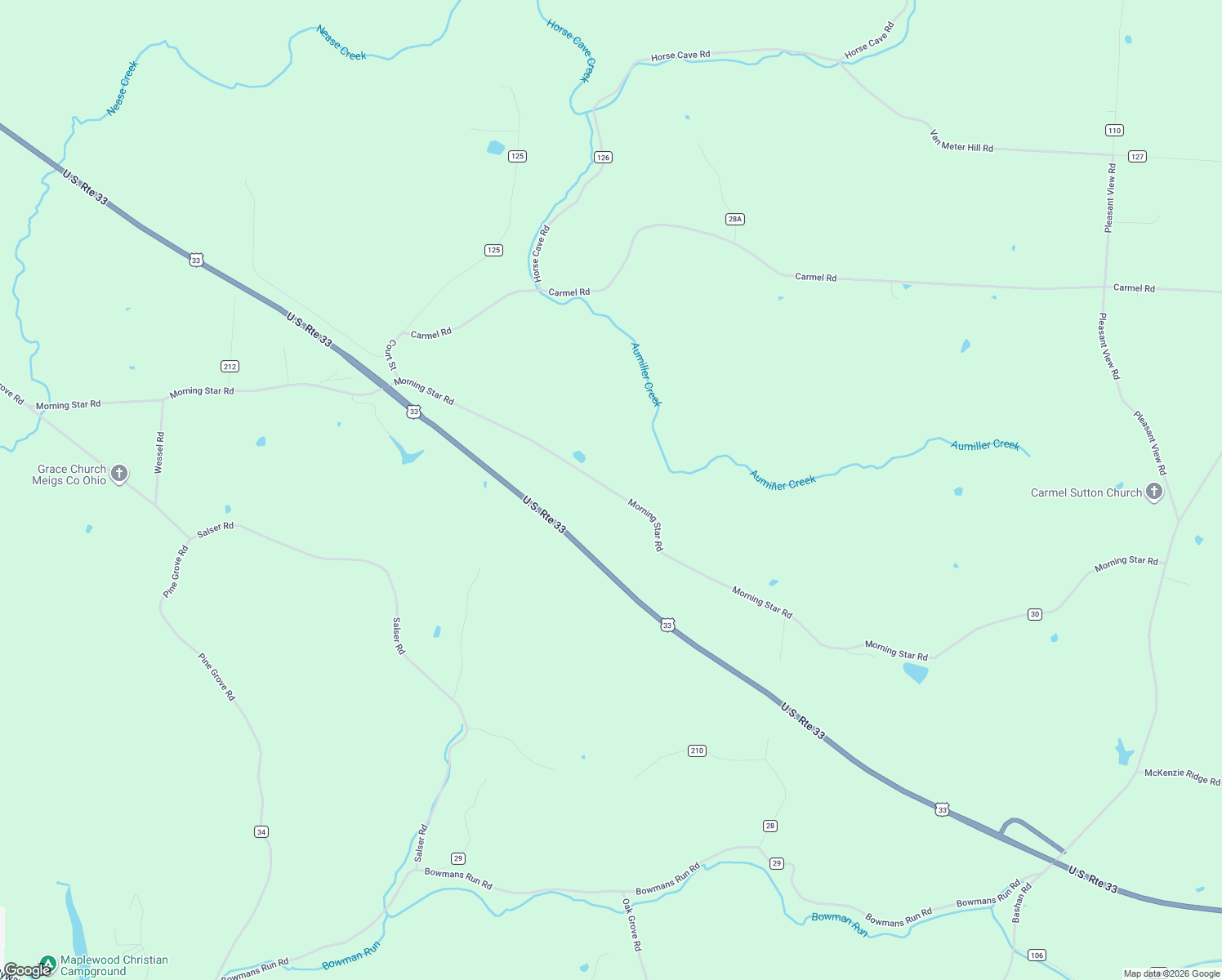 map of restaurants, bars, coffee shops, grocery stores, and more near 47501 Morning Star Road in Racine