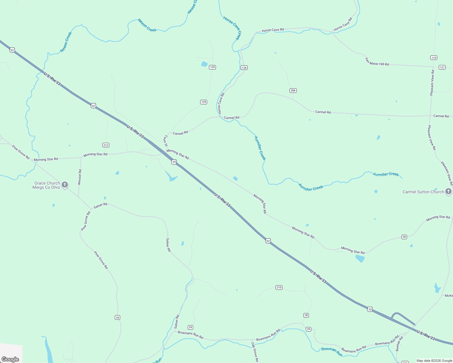 map of restaurants, bars, coffee shops, grocery stores, and more near 46885 Morning Star Road in Racine