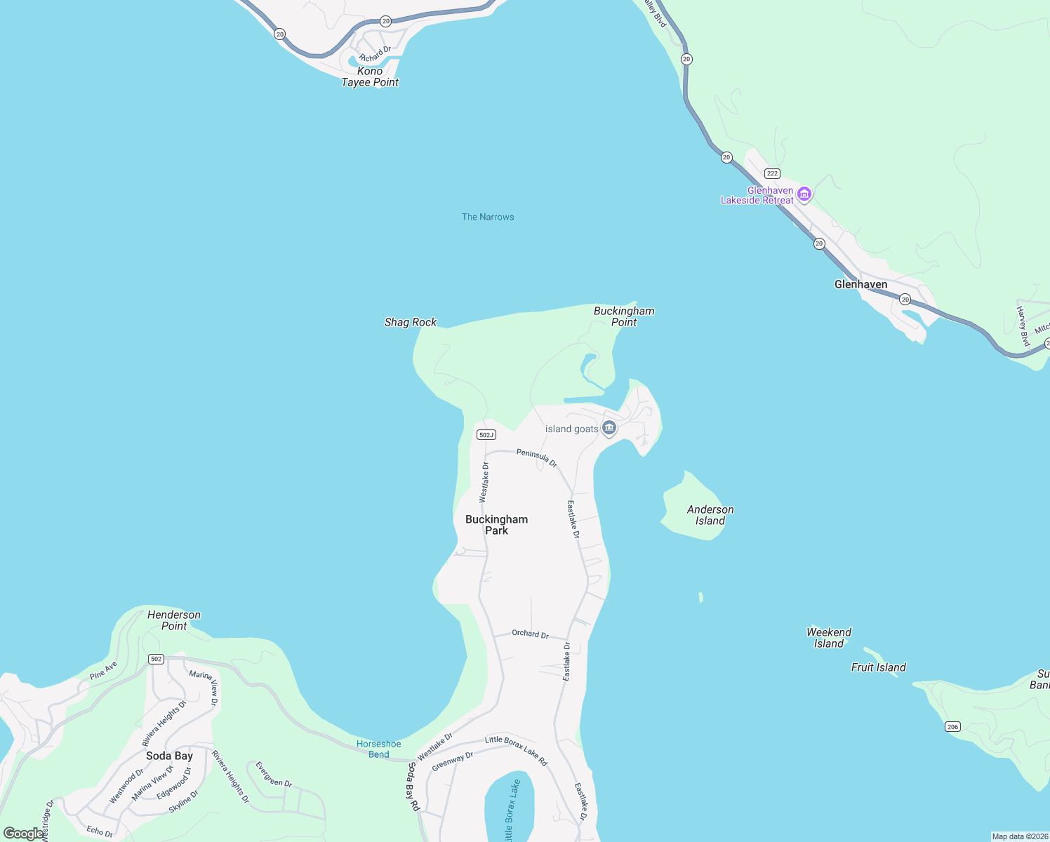 map of restaurants, bars, coffee shops, grocery stores, and more near 8180 Peninsula Drive in Kelseyville