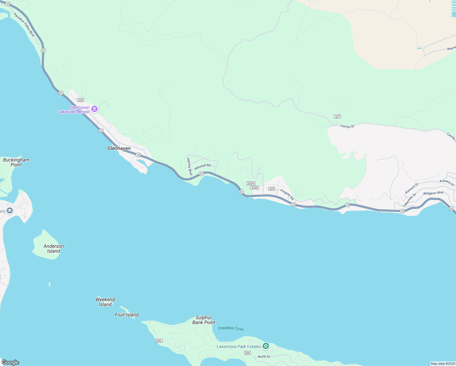 map of restaurants, bars, coffee shops, grocery stores, and more near 10215 East Highway 20 in Lucerne