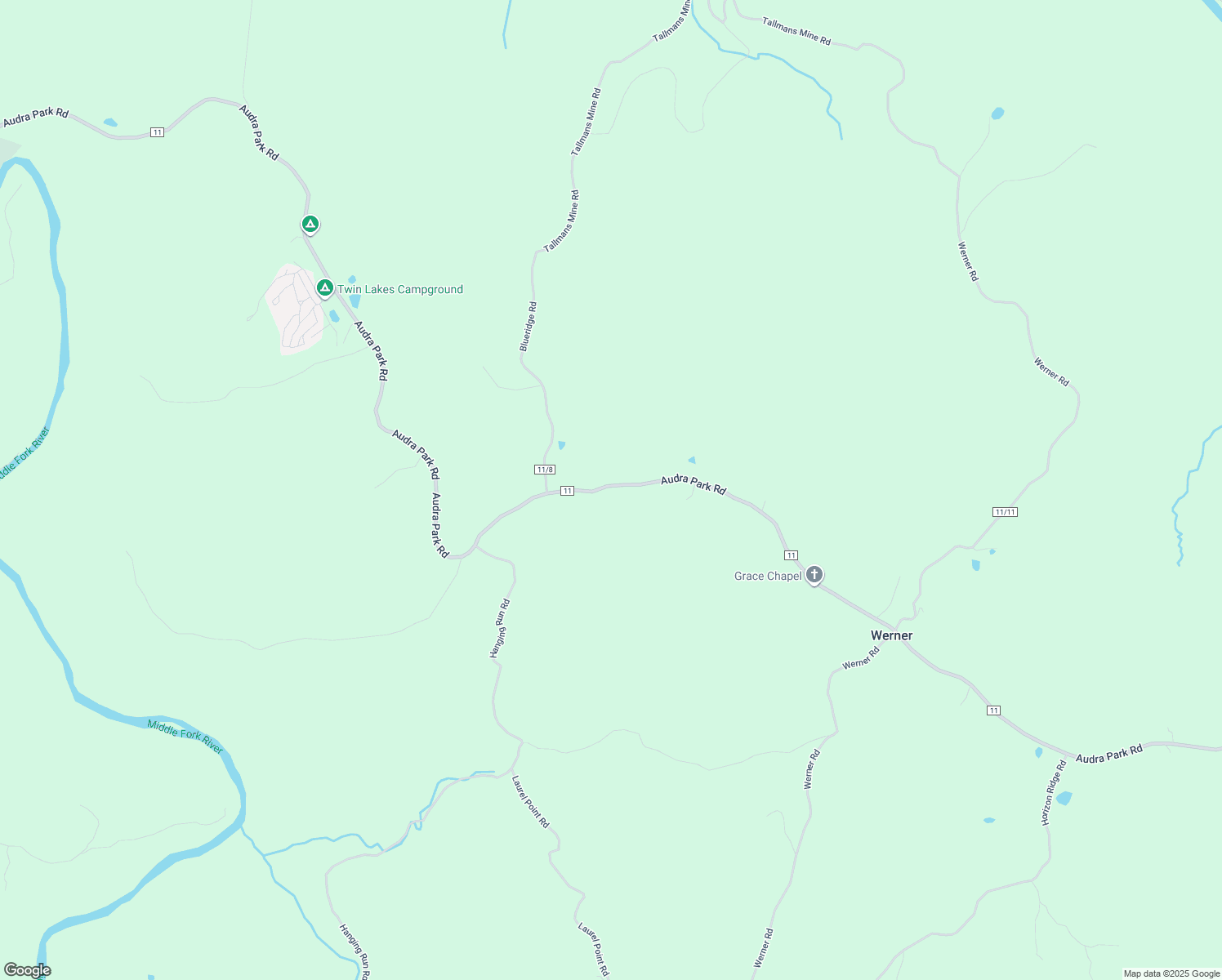 map of restaurants, bars, coffee shops, grocery stores, and more near 4559 Audra Park Road in Belington