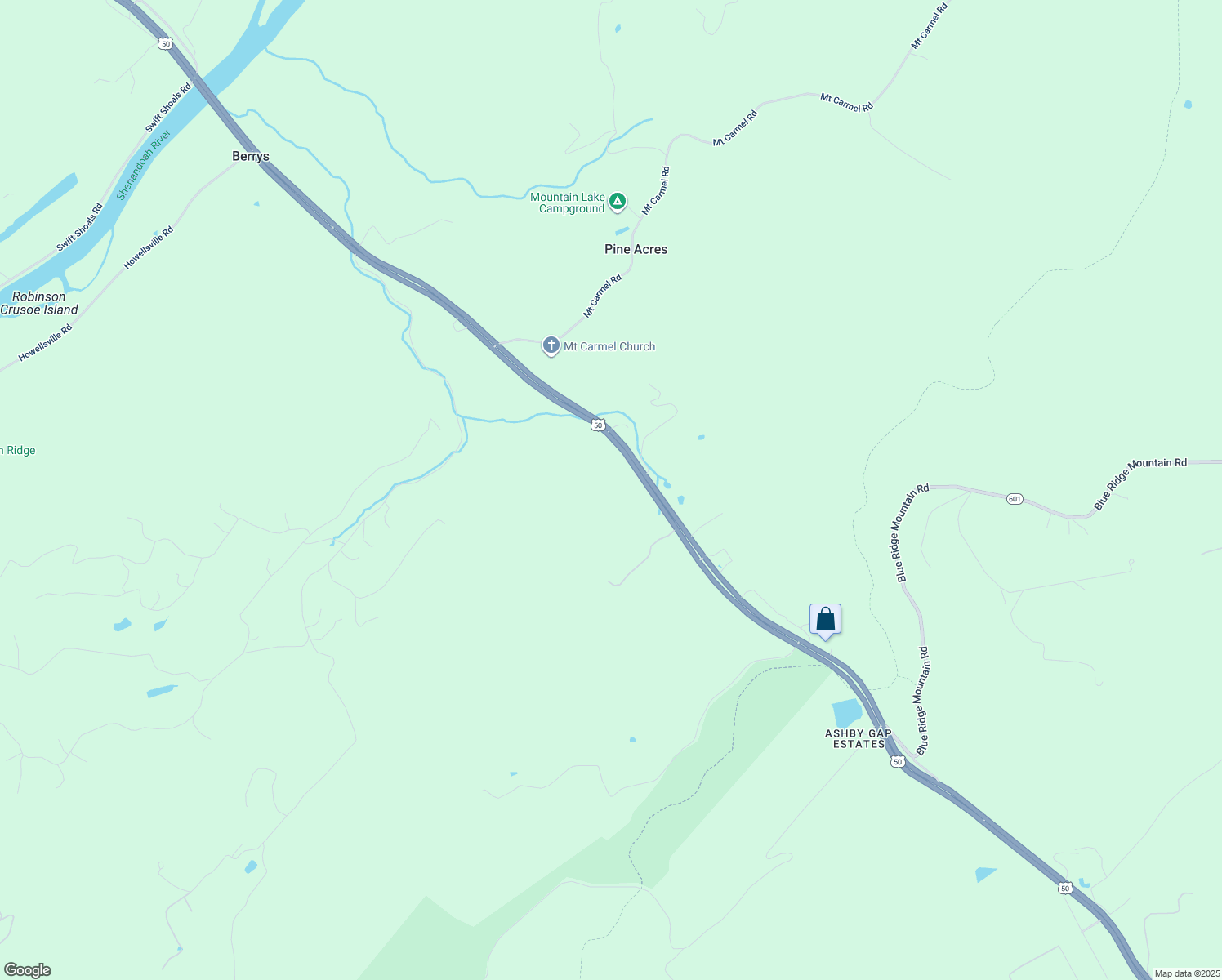 map of restaurants, bars, coffee shops, grocery stores, and more near 1621 John Mosby Highway in Paris