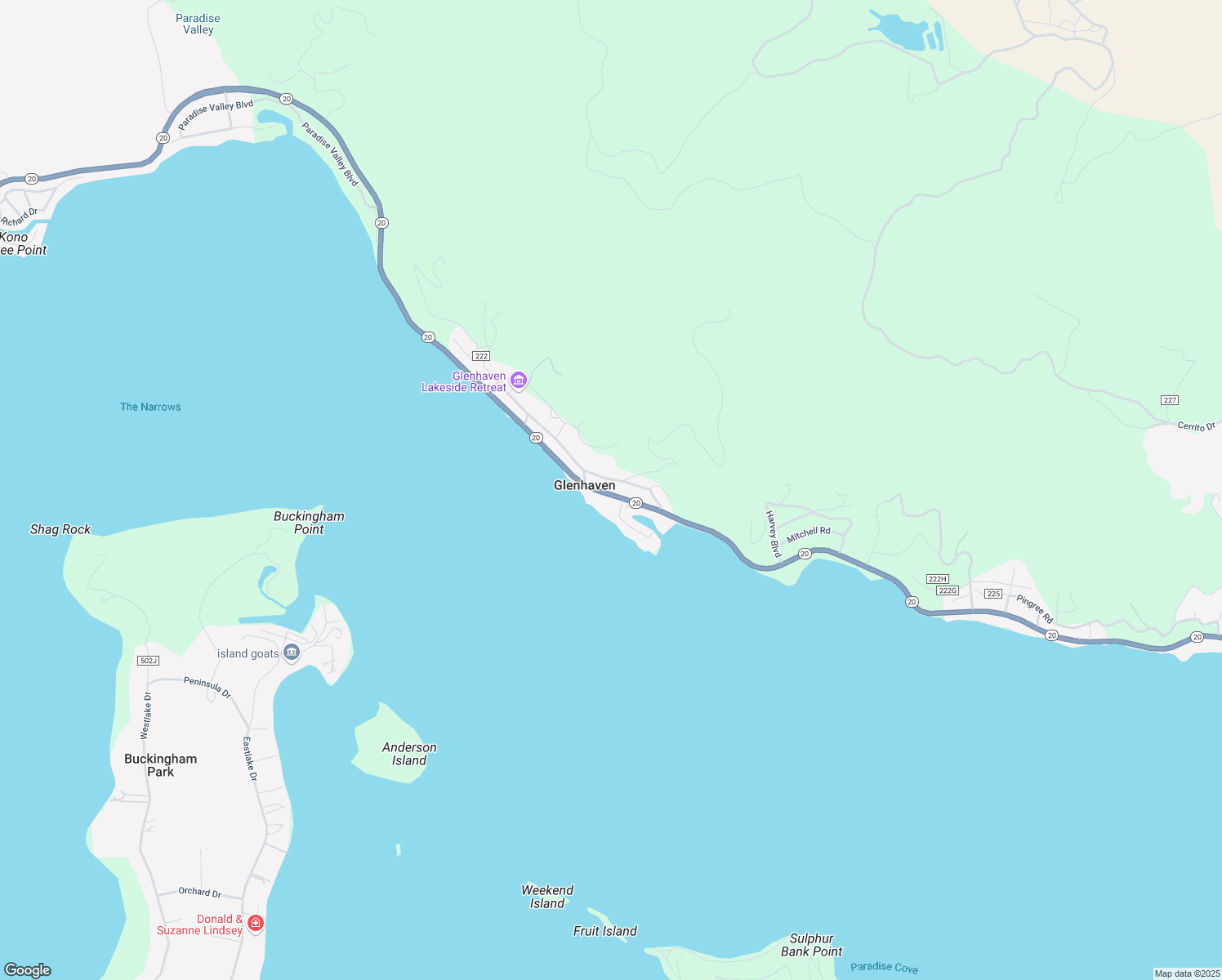 map of restaurants, bars, coffee shops, grocery stores, and more near in Glenhaven