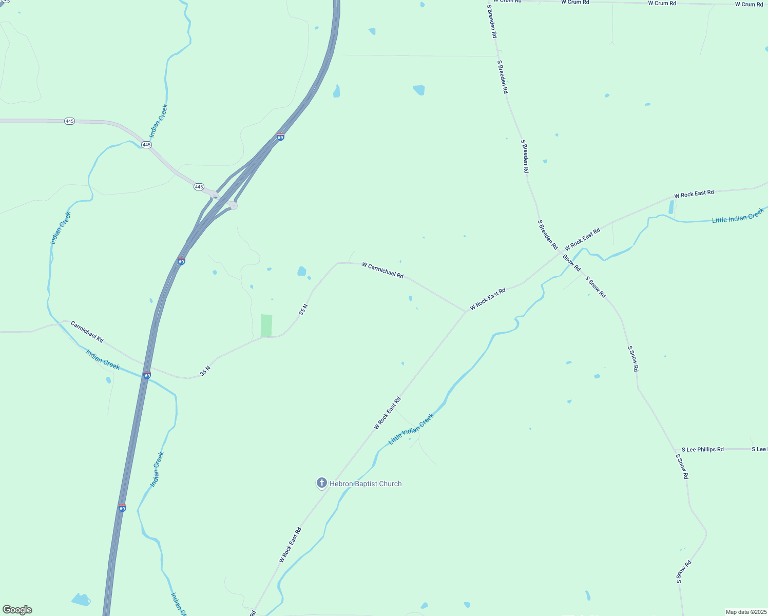 map of restaurants, bars, coffee shops, grocery stores, and more near 9325 West Carmichael Road in Bloomington