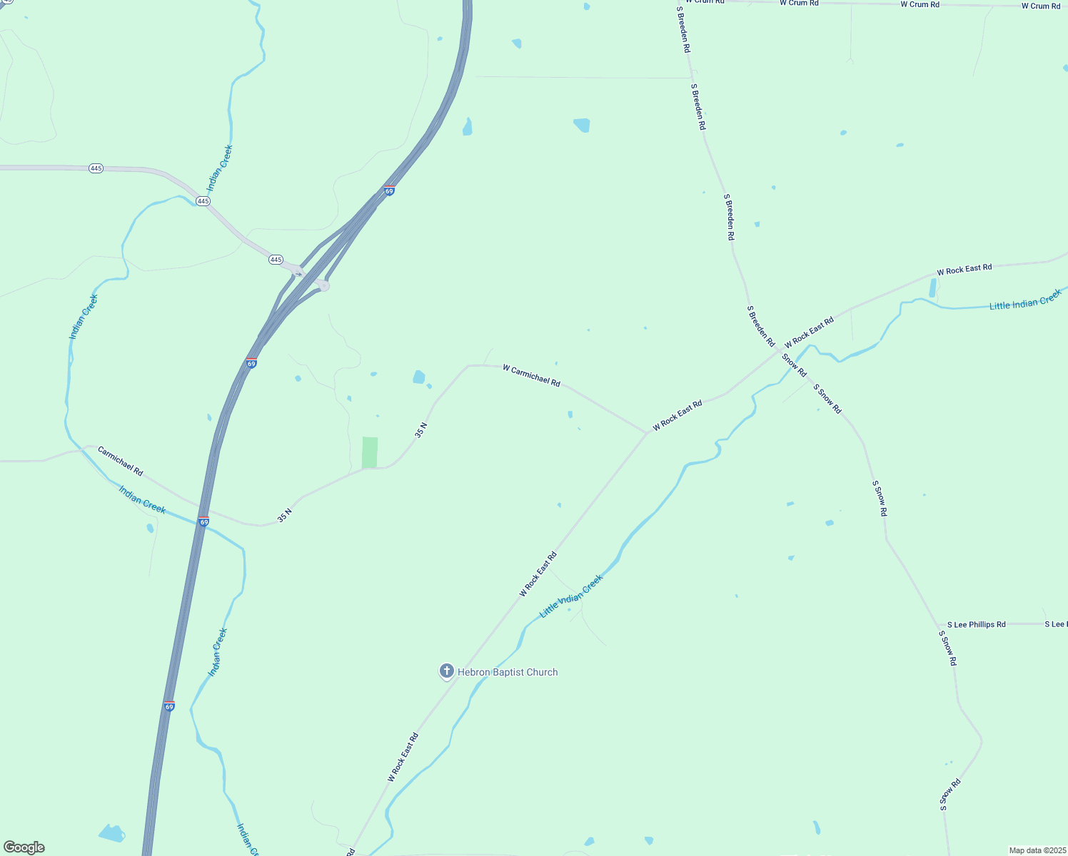 map of restaurants, bars, coffee shops, grocery stores, and more near 9325 West Carmichael Road in Bloomington