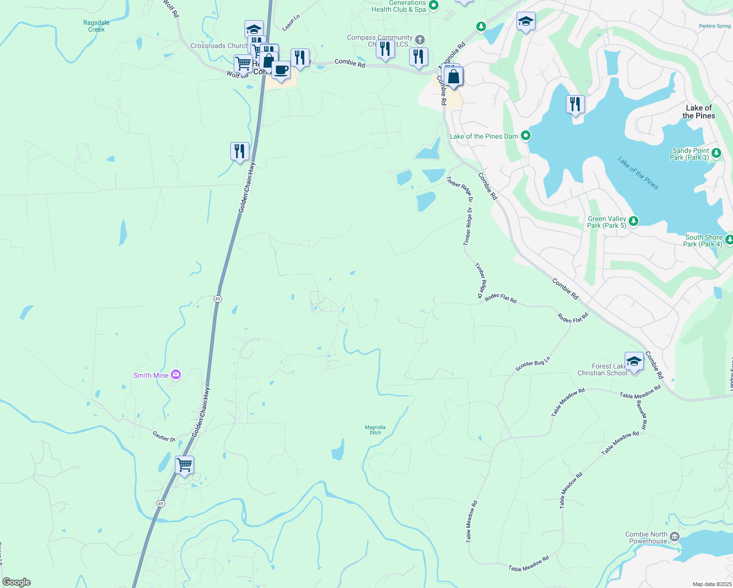 map of restaurants, bars, coffee shops, grocery stores, and more near 22016 Deer Trail Court in Auburn