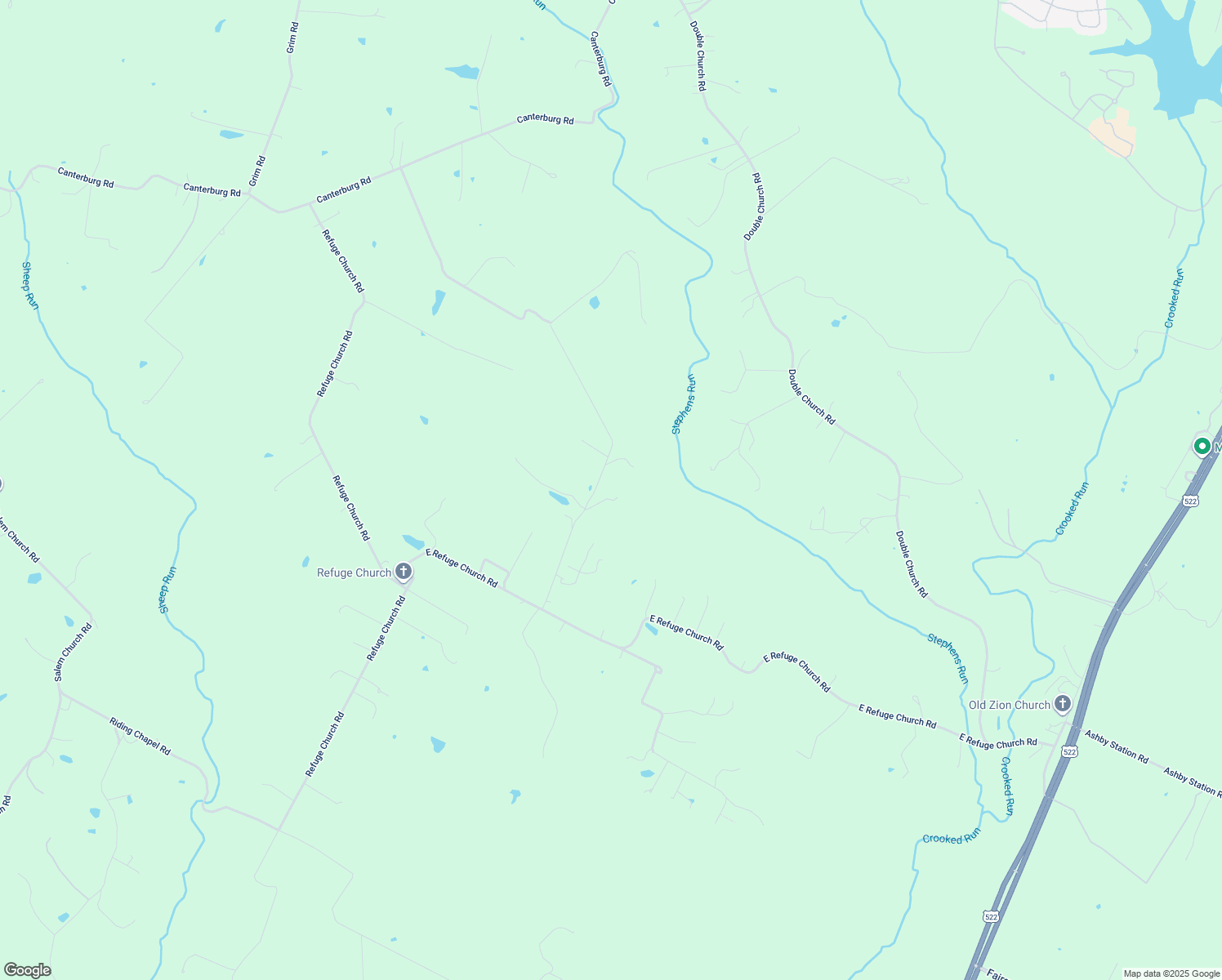 map of restaurants, bars, coffee shops, grocery stores, and more near 254 Mumau Mill Lane in Stephens City