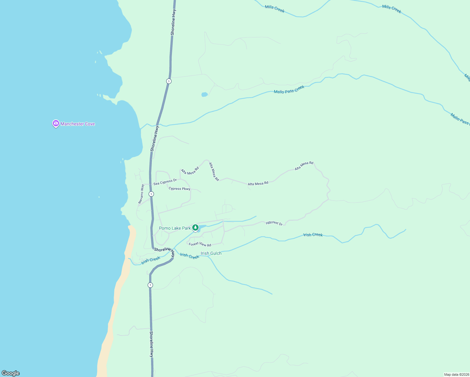 map of restaurants, bars, coffee shops, grocery stores, and more near 43491 Alta Mesa Road in Manchester