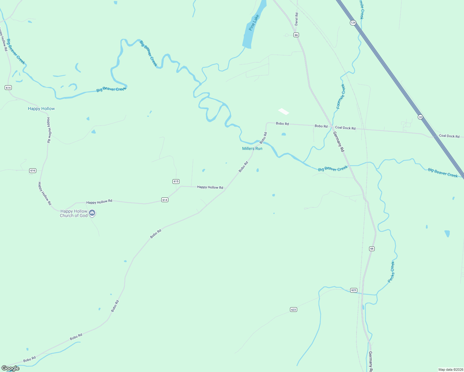 map of restaurants, bars, coffee shops, grocery stores, and more near 3140 Bobo Road in Beaver