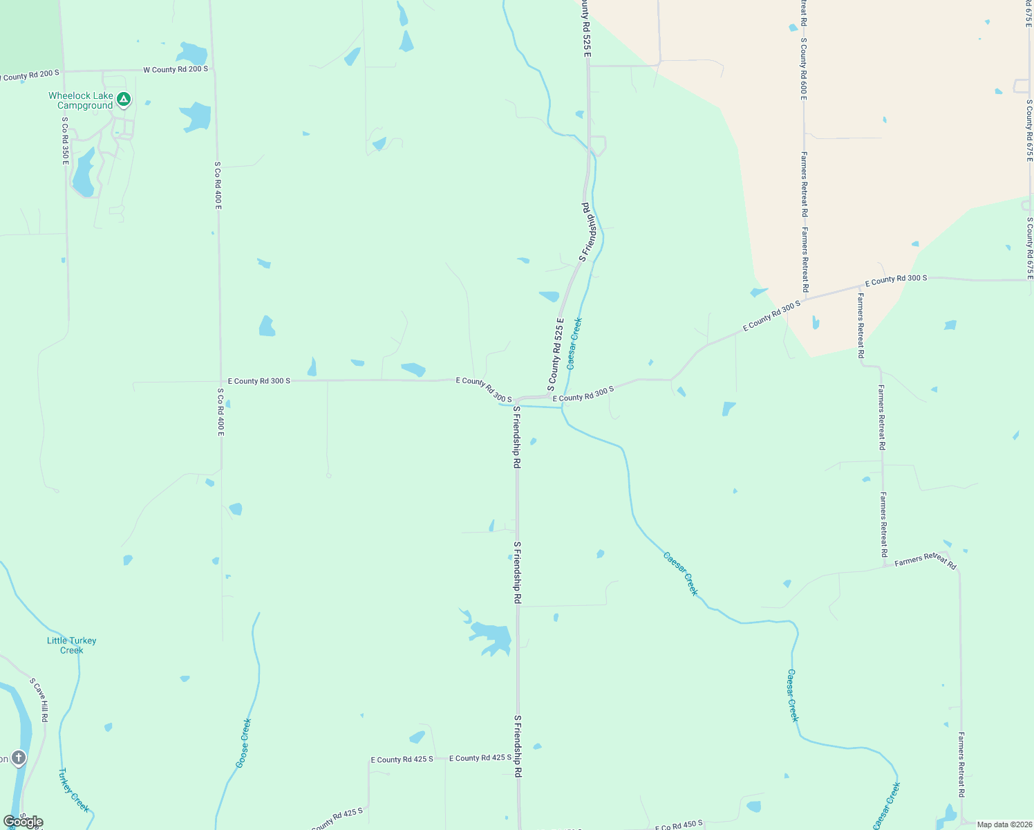 map of restaurants, bars, coffee shops, grocery stores, and more near 3227 South Friendship Road in Versailles