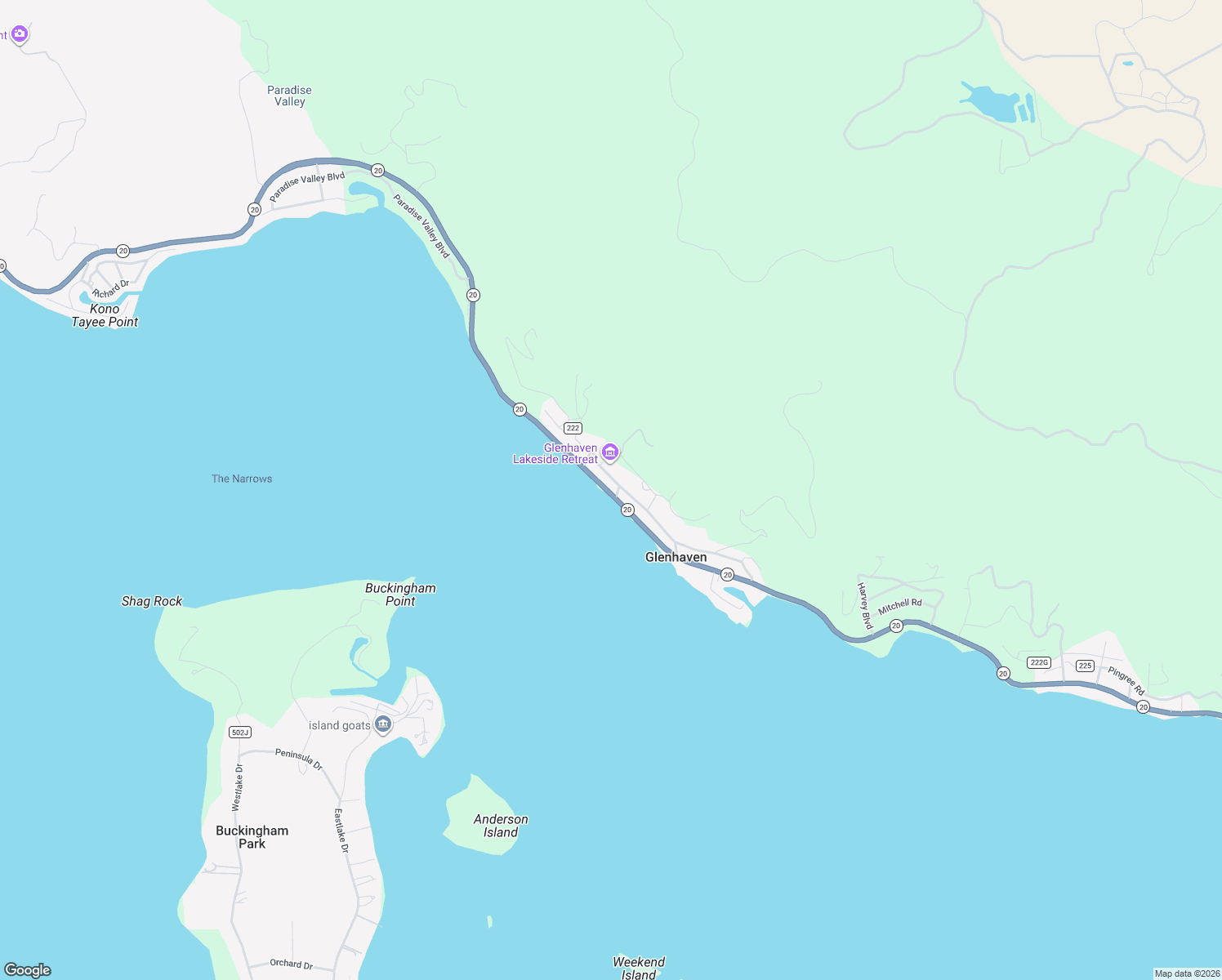 map of restaurants, bars, coffee shops, grocery stores, and more near 9245 Glenhaven Drive in Glenhaven