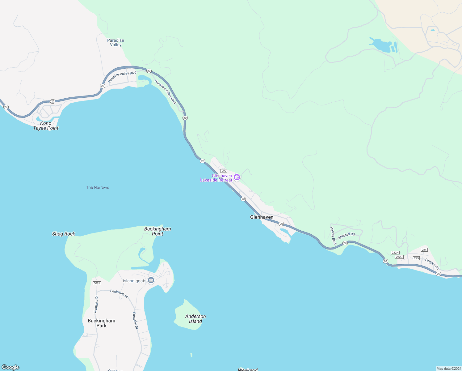 map of restaurants, bars, coffee shops, grocery stores, and more near 9185 Glenhaven Drive in Glenhaven