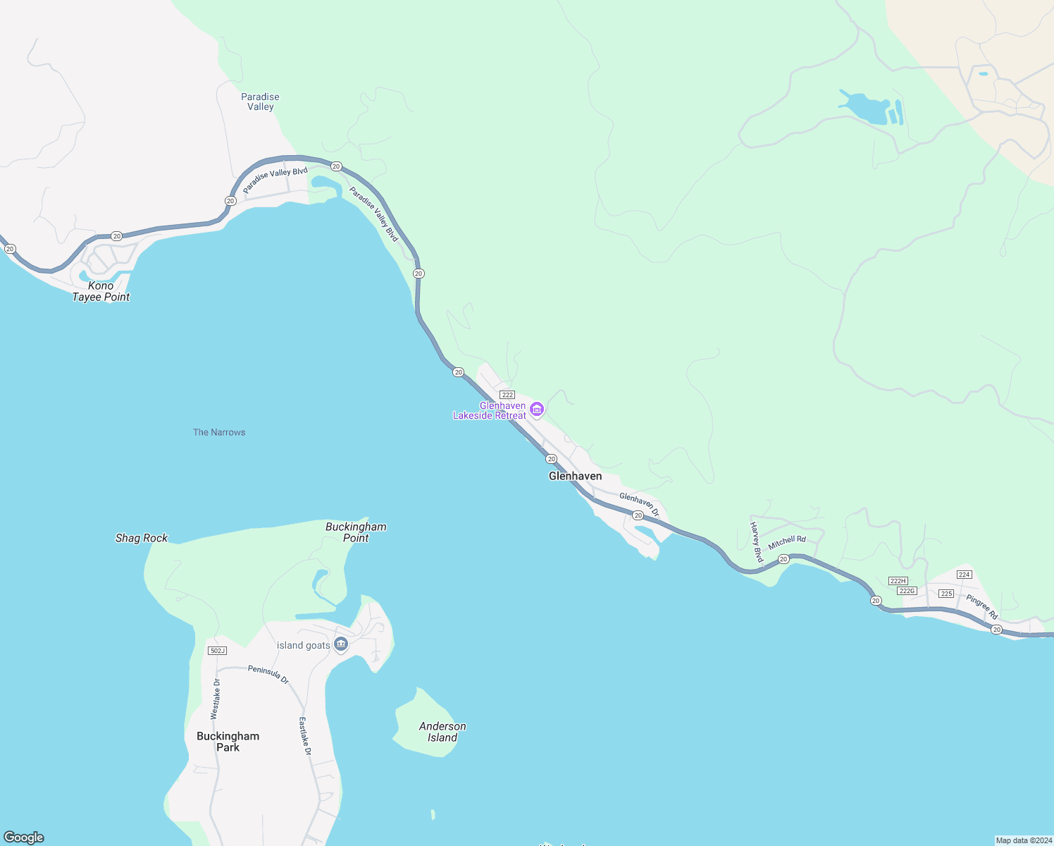 map of restaurants, bars, coffee shops, grocery stores, and more near 9185 Glenhaven Drive in Glenhaven
