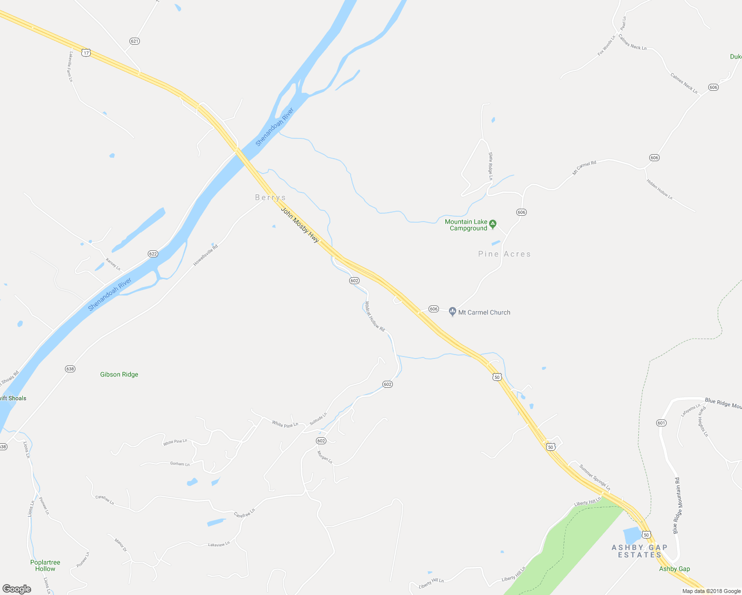 map of restaurants, bars, coffee shops, grocery stores, and more near 303 Wildcat Hollow Road in Boyce
