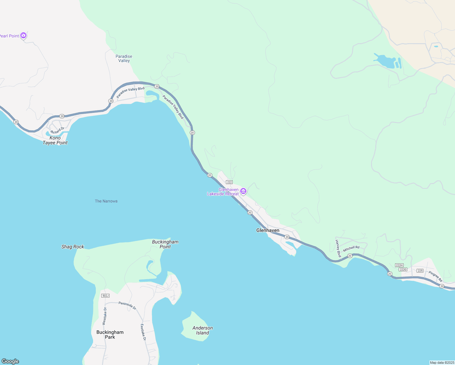 map of restaurants, bars, coffee shops, grocery stores, and more near in Glenhaven