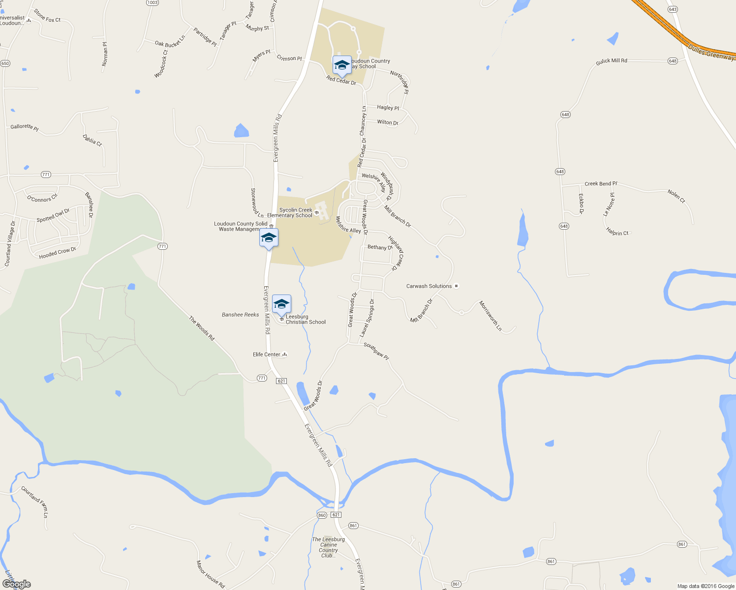 map of restaurants, bars, coffee shops, grocery stores, and more near 21137 Laurel Springs Drive in Leesburg
