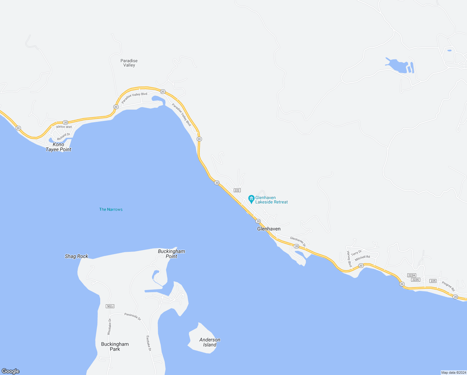 map of restaurants, bars, coffee shops, grocery stores, and more near 9085 Leila Drive in Glenhaven