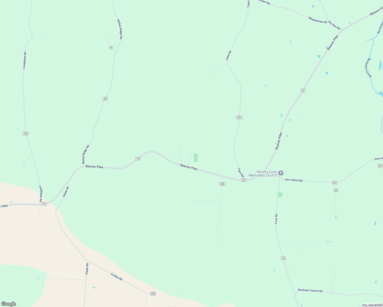map of restaurants, bars, coffee shops, grocery stores, and more near 9243 Mountain Ridge Cem Road in Jackson