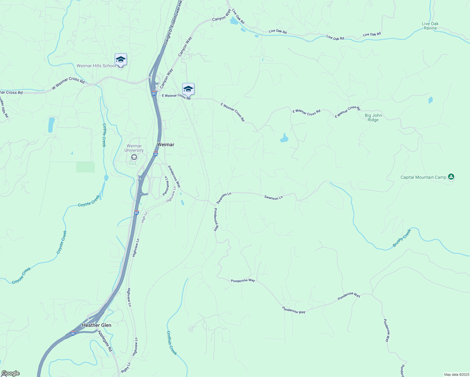map of restaurants, bars, coffee shops, grocery stores, and more near 755 Swanson Lane in Colfax