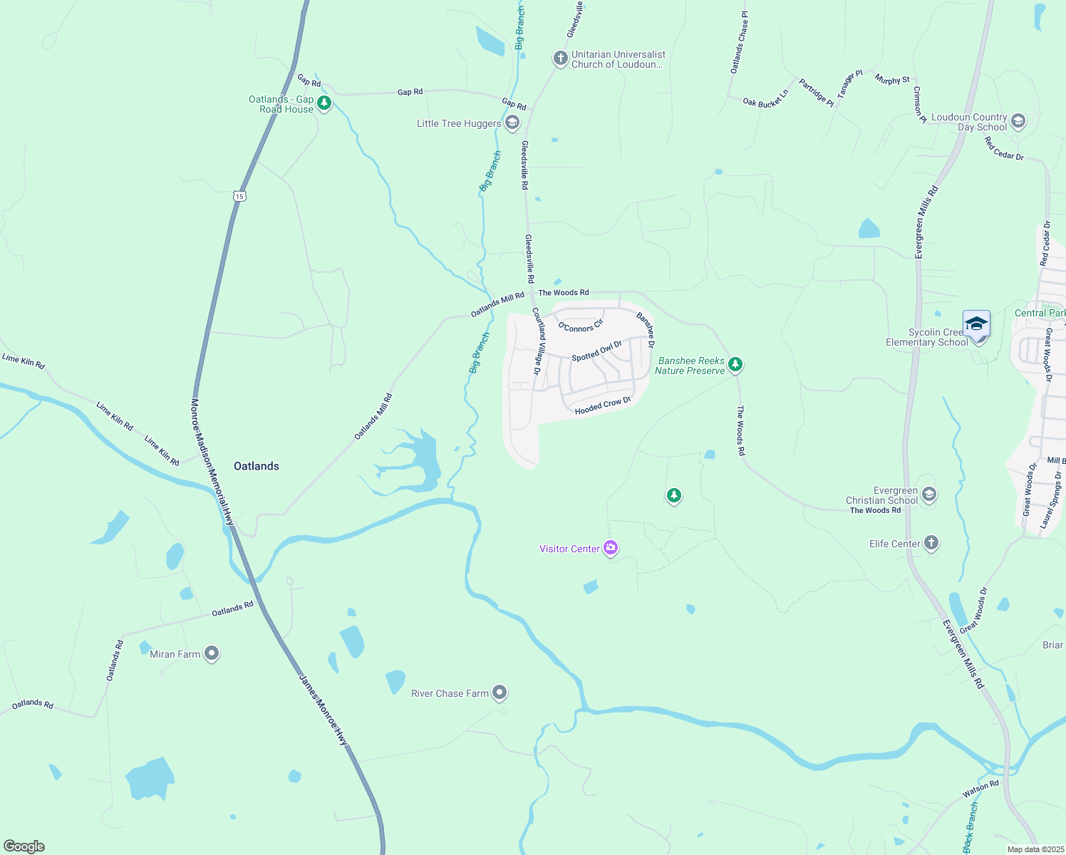 map of restaurants, bars, coffee shops, grocery stores, and more near 21046 Courtland Village Drive in Leesburg