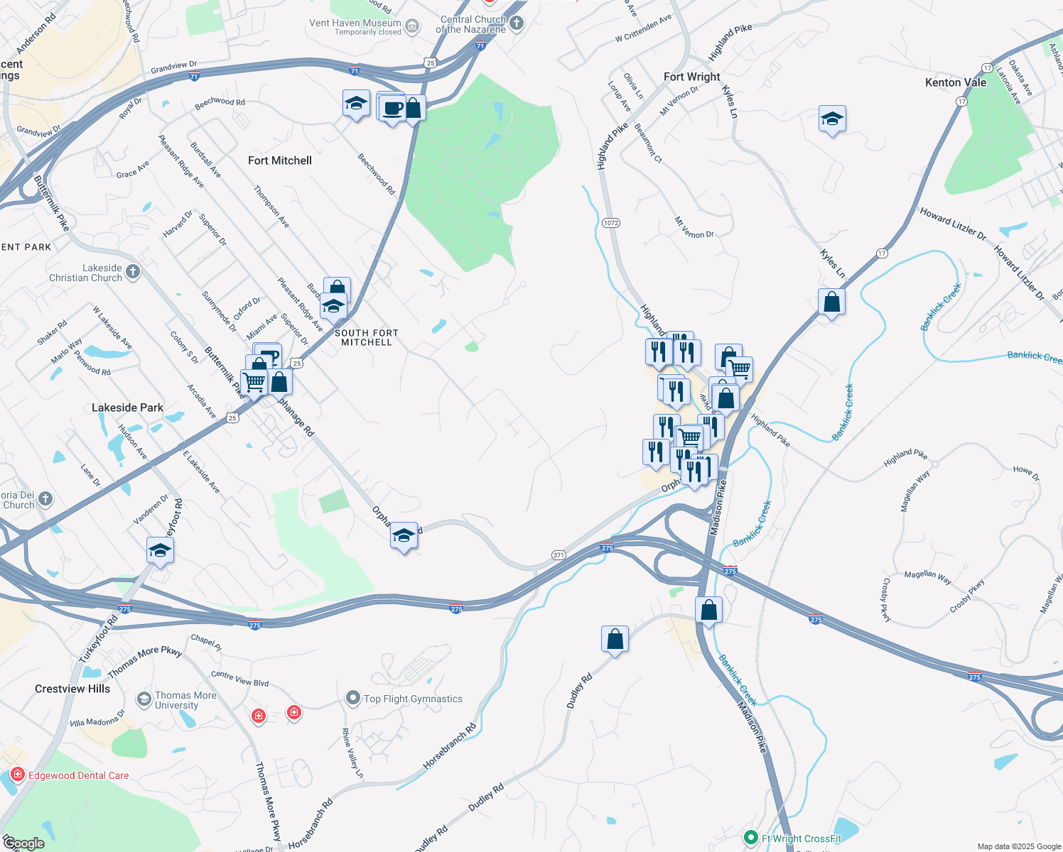 Longmeadow Lane, Fort Mitchell KY Walk Score