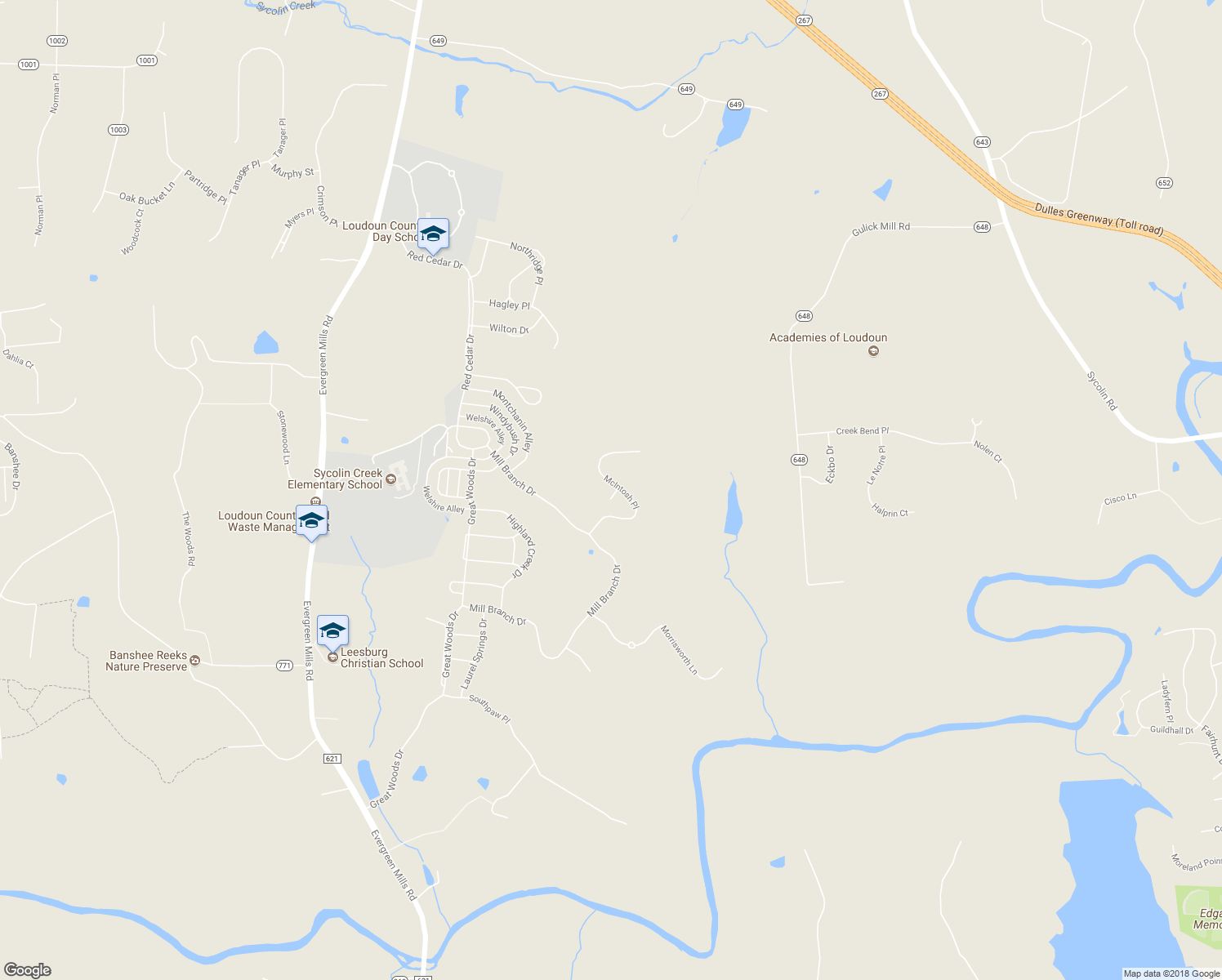 map of restaurants, bars, coffee shops, grocery stores, and more near 20955 Shumate Court in Leesburg
