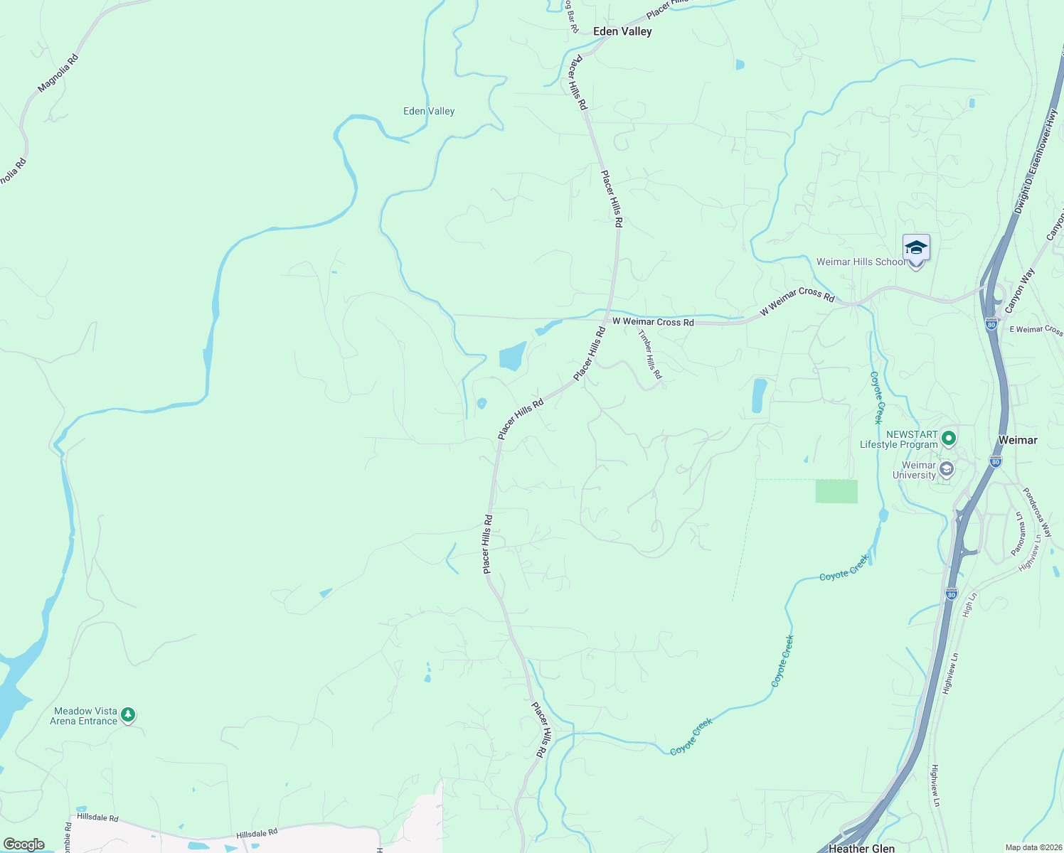 map of restaurants, bars, coffee shops, grocery stores, and more near 945 Pine Hill Road in Colfax