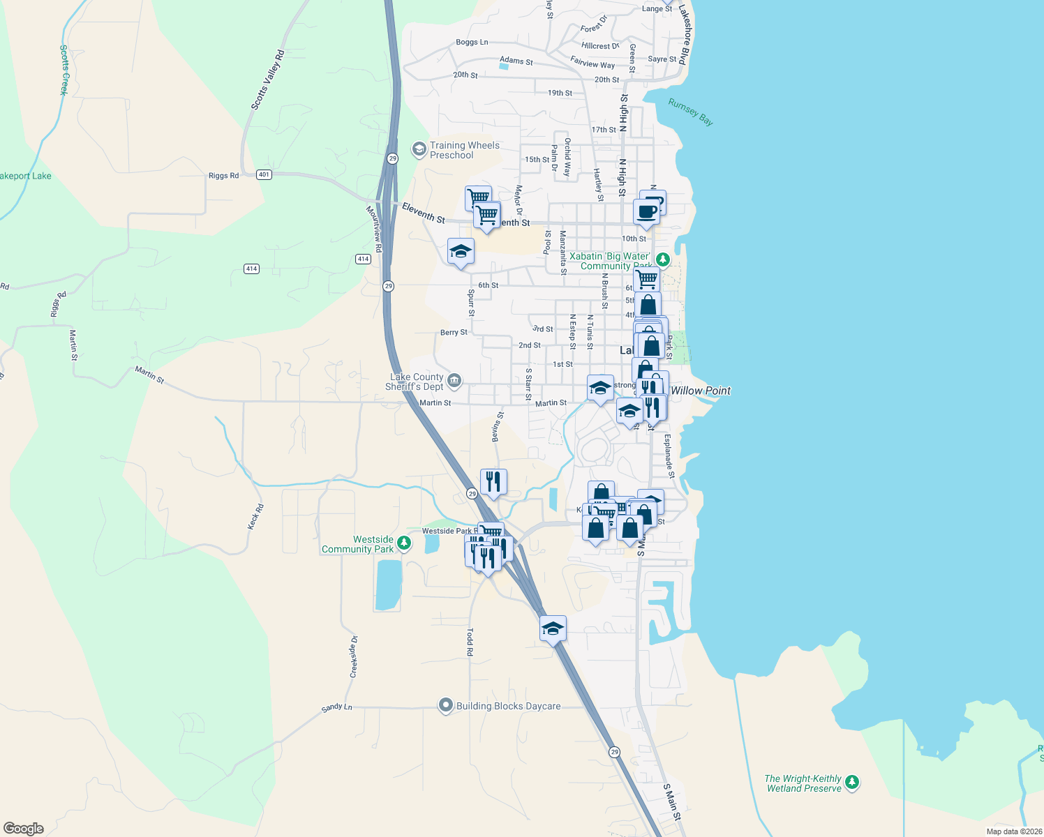 1075 Martin Street, Lakeport CA Walk Score
