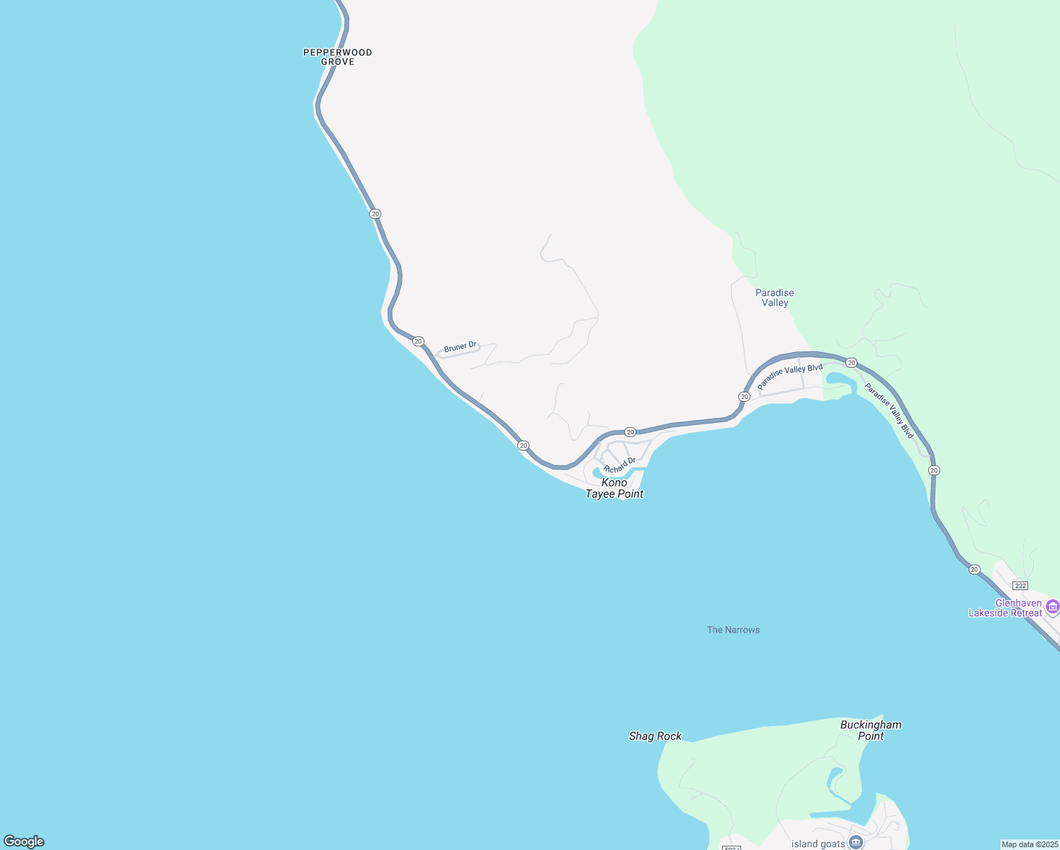 map of restaurants, bars, coffee shops, grocery stores, and more near 7612 Verna Way in Glenhaven