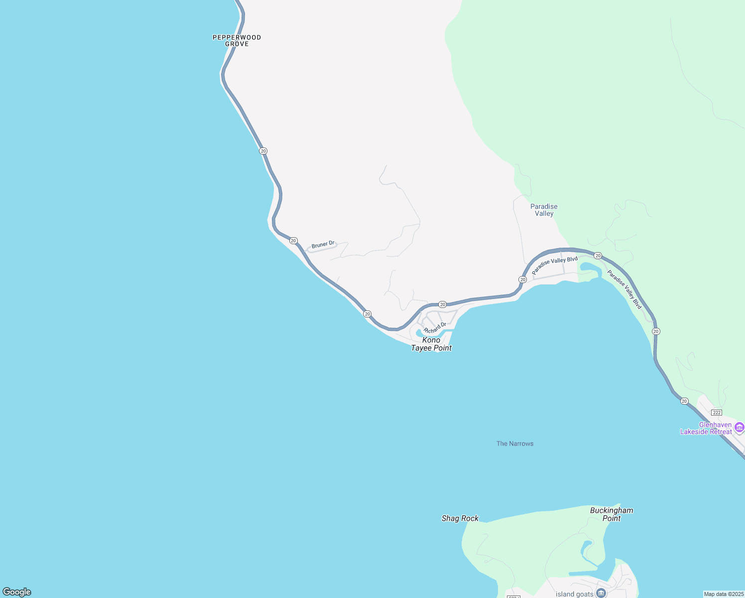 map of restaurants, bars, coffee shops, grocery stores, and more near 7612 Verna Way in Glenhaven