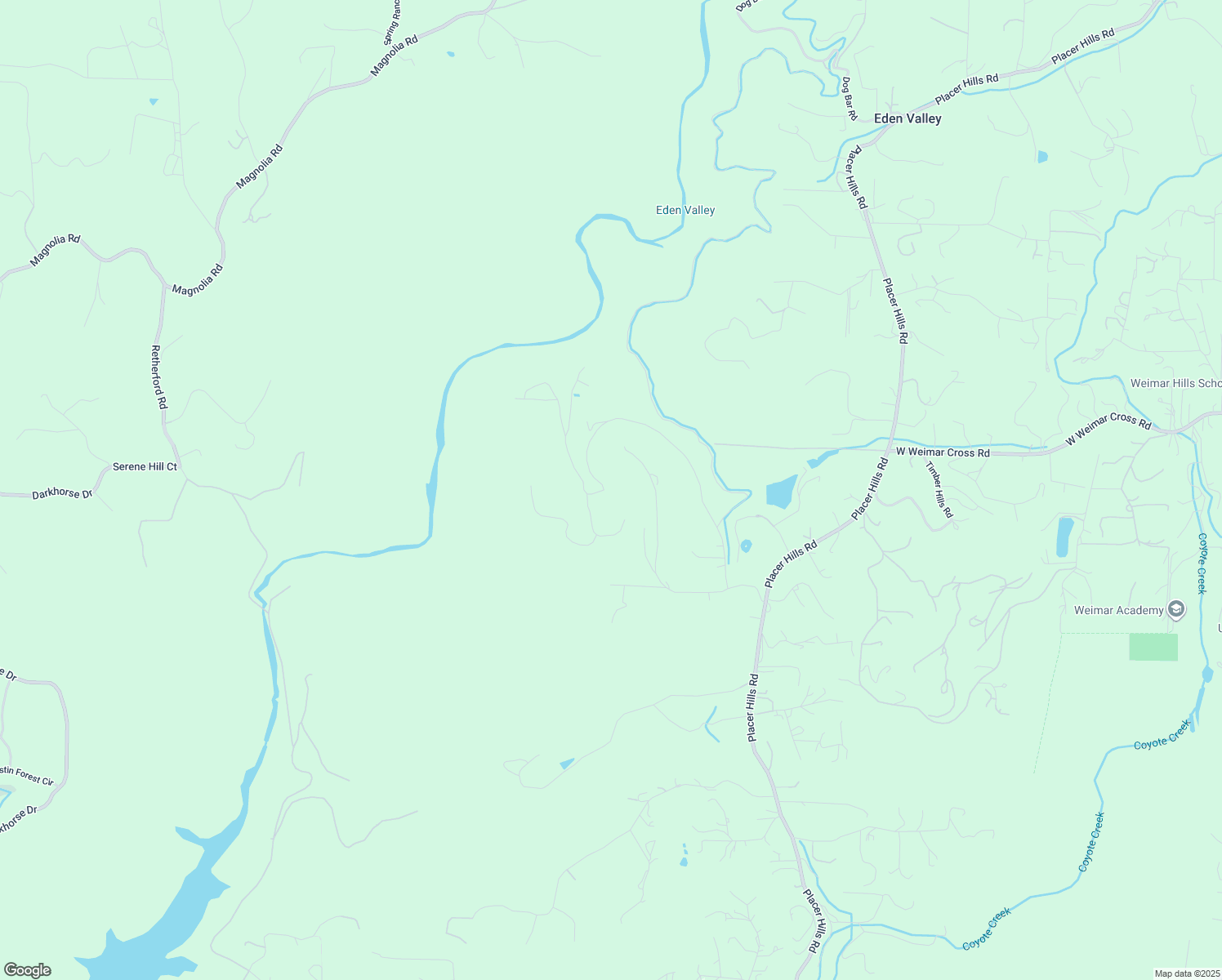 map of restaurants, bars, coffee shops, grocery stores, and more near 1755 Peaceful Valley Road in Colfax