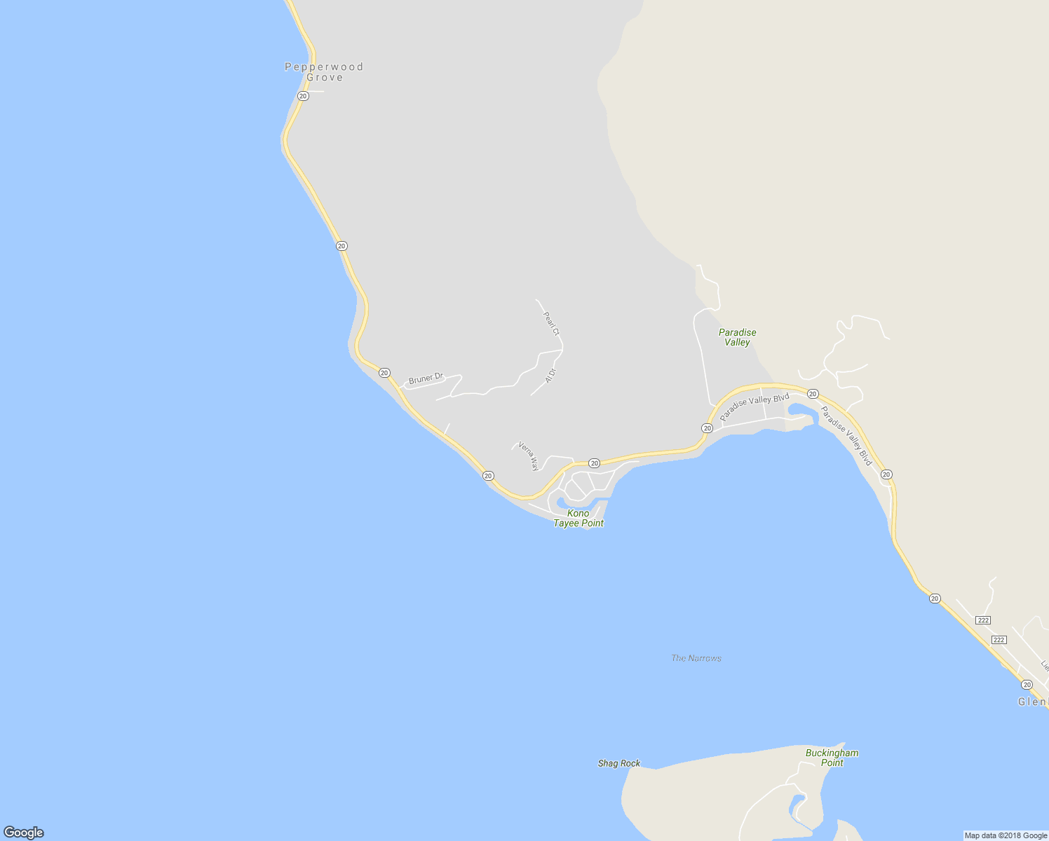 map of restaurants, bars, coffee shops, grocery stores, and more near 7630 Verna Way in Glenhaven