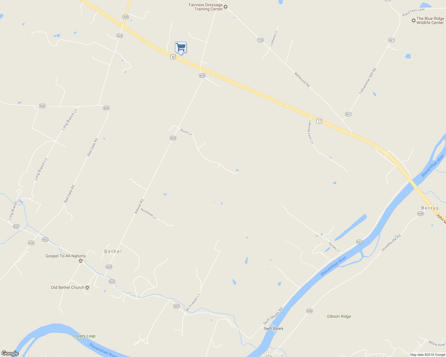 map of restaurants, bars, coffee shops, grocery stores, and more near 508 Burch Lane in Boyce