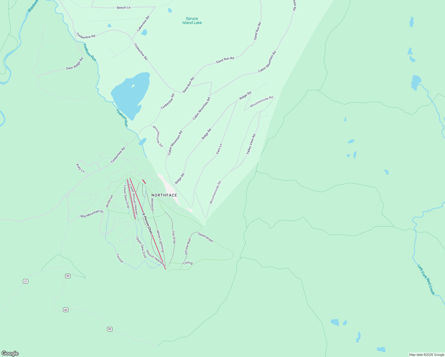 map of restaurants, bars, coffee shops, grocery stores, and more near Mountainside Road in Davis