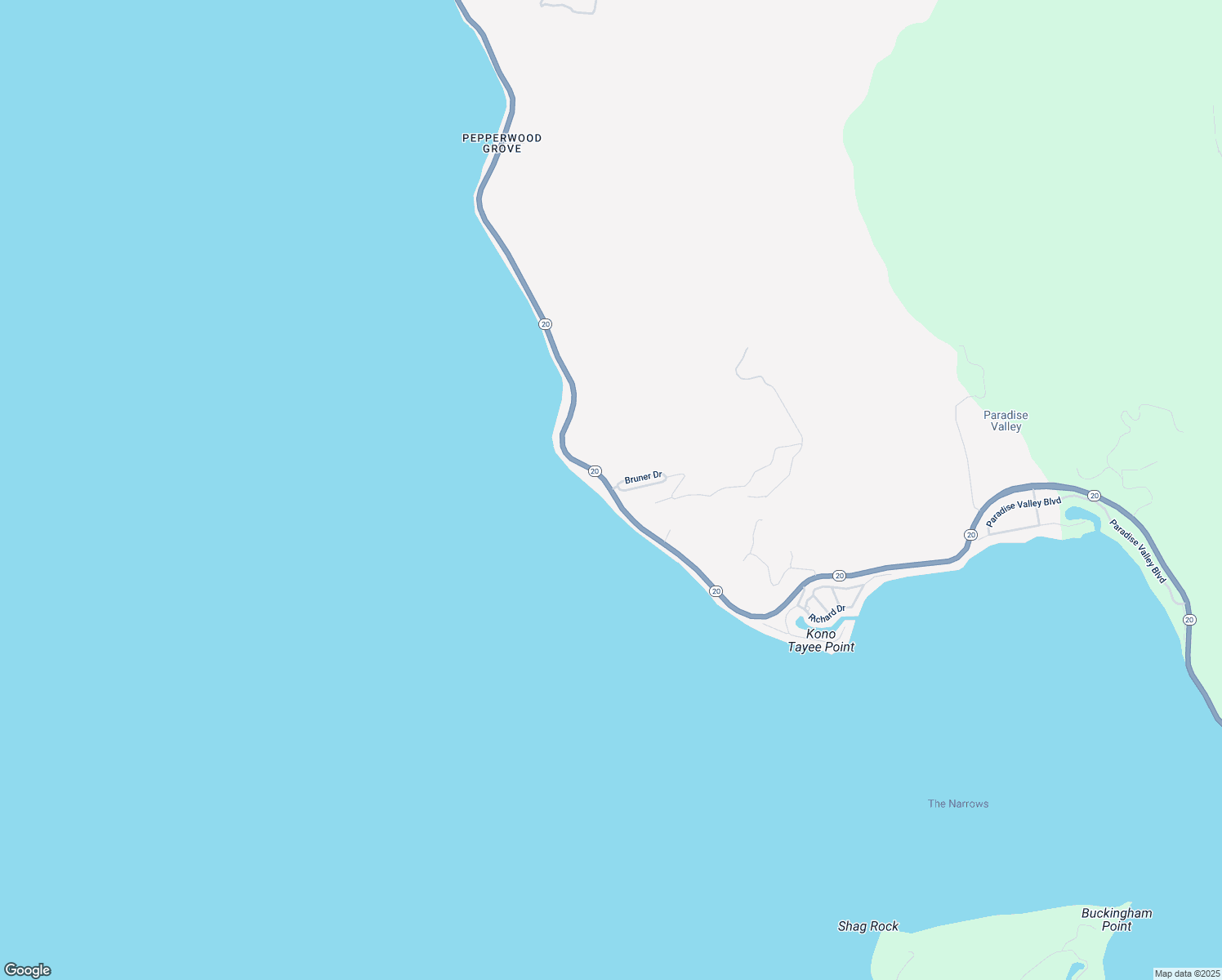 map of restaurants, bars, coffee shops, grocery stores, and more near 11705 East Highway 20 in Lucerne