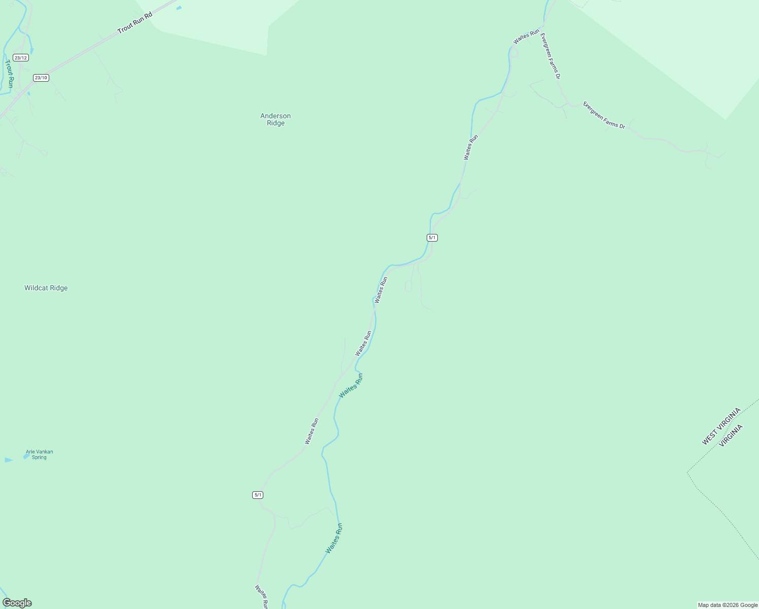 map of restaurants, bars, coffee shops, grocery stores, and more near 3699 Waites Run Road in Wardensville