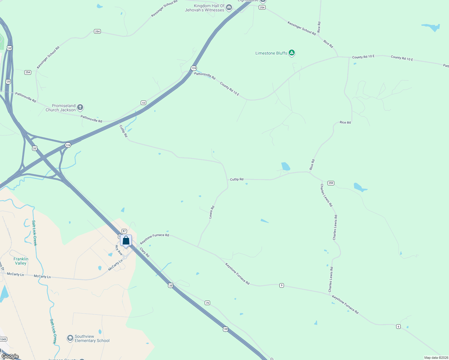 map of restaurants, bars, coffee shops, grocery stores, and more near 563 Lewis Road in Jackson