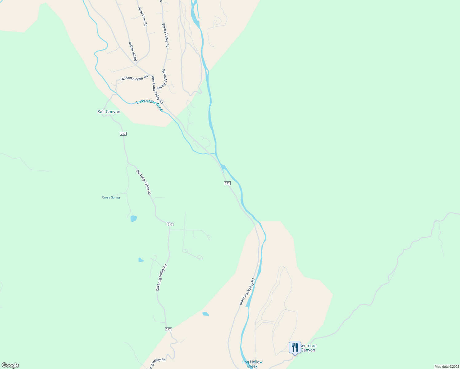 map of restaurants, bars, coffee shops, grocery stores, and more near 1395 New Long Valley Road in Clearlake Oaks