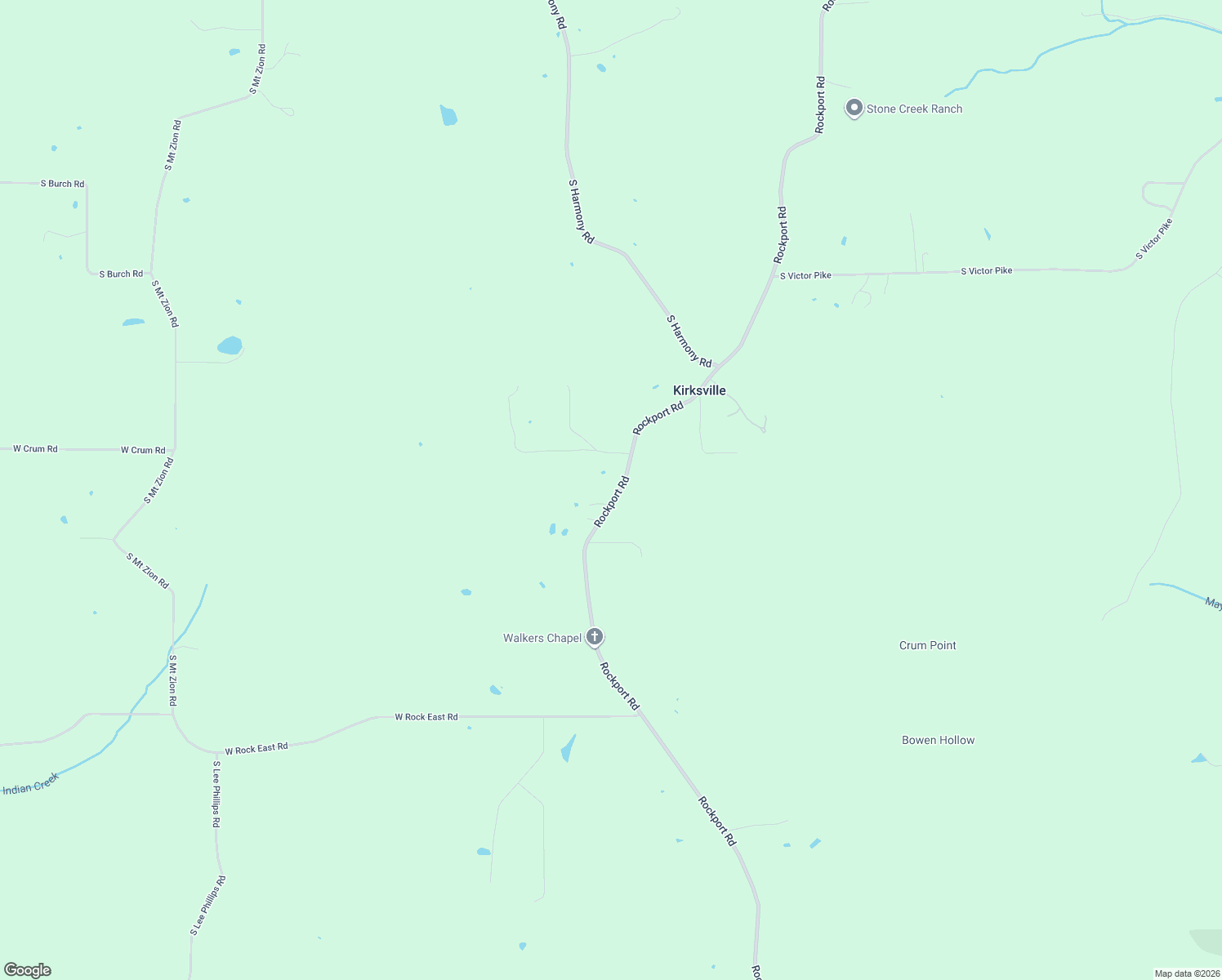 map of restaurants, bars, coffee shops, grocery stores, and more near 8140 Rockport Road in Bloomington