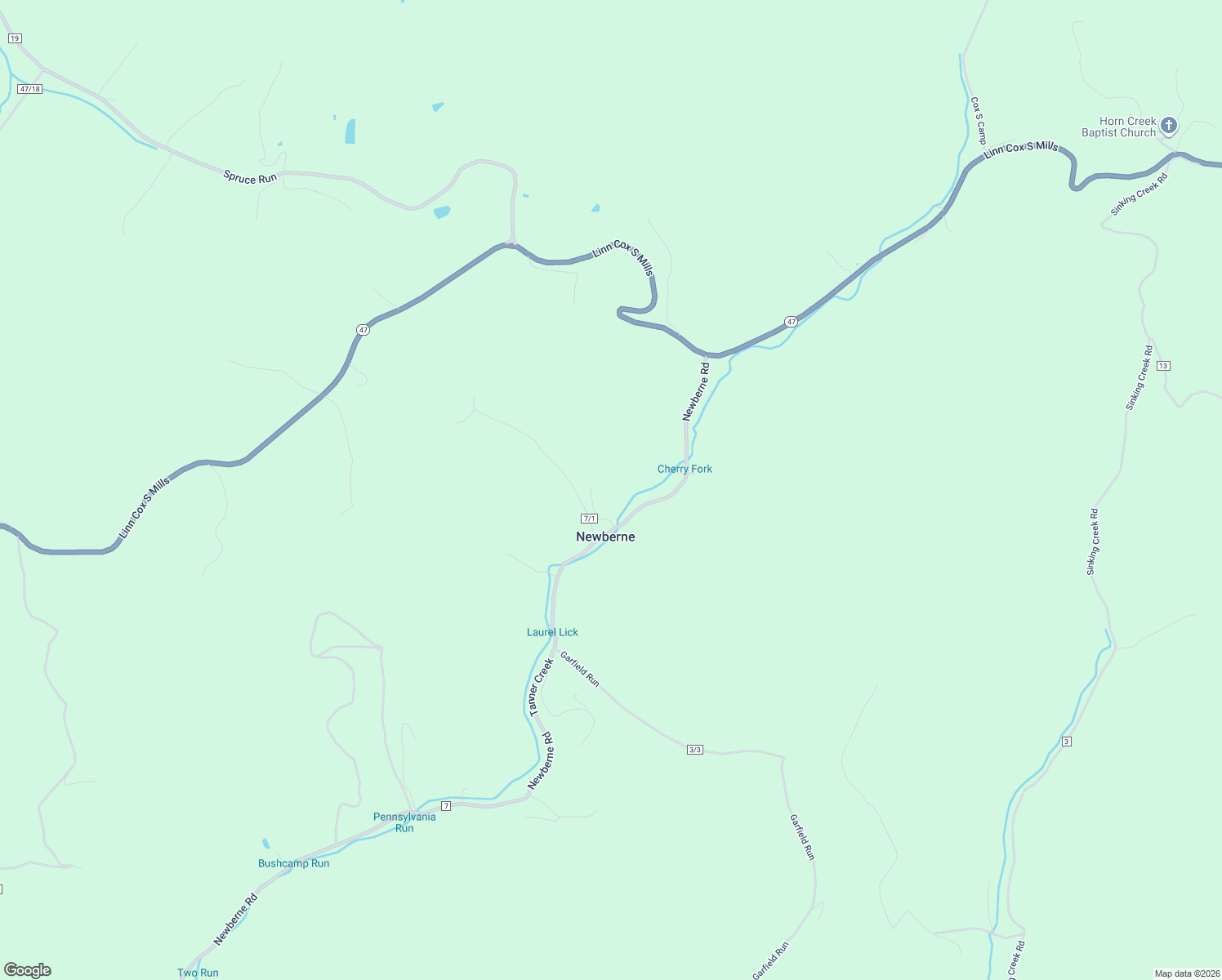 map of restaurants, bars, coffee shops, grocery stores, and more near 5158 Newberne Road in Coxs Mills