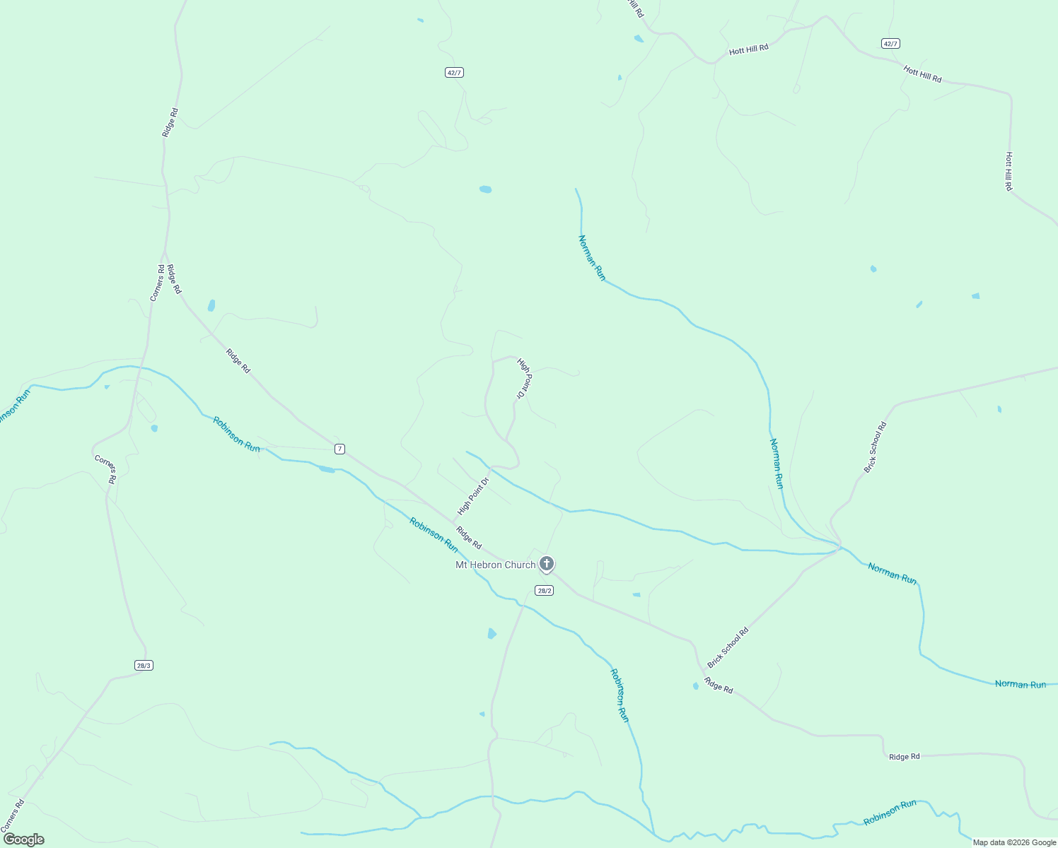 map of restaurants, bars, coffee shops, grocery stores, and more near 48 Highpoint Drive in Maysville