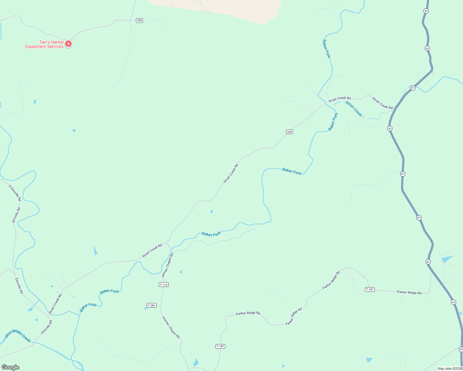 map of restaurants, bars, coffee shops, grocery stores, and more near 1831 Strait Creek Road in Peebles