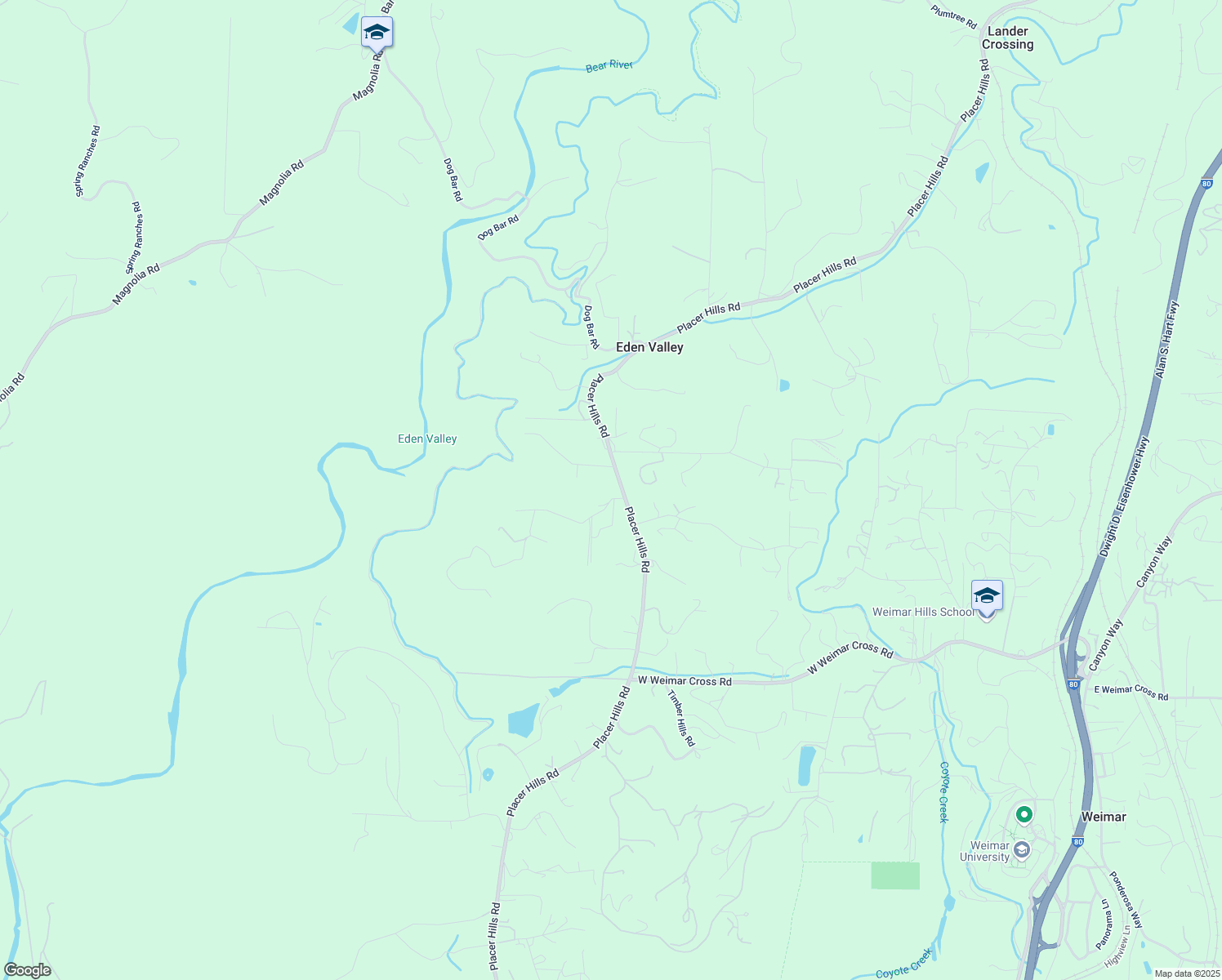 map of restaurants, bars, coffee shops, grocery stores, and more near 1006 Sage Road in Colfax