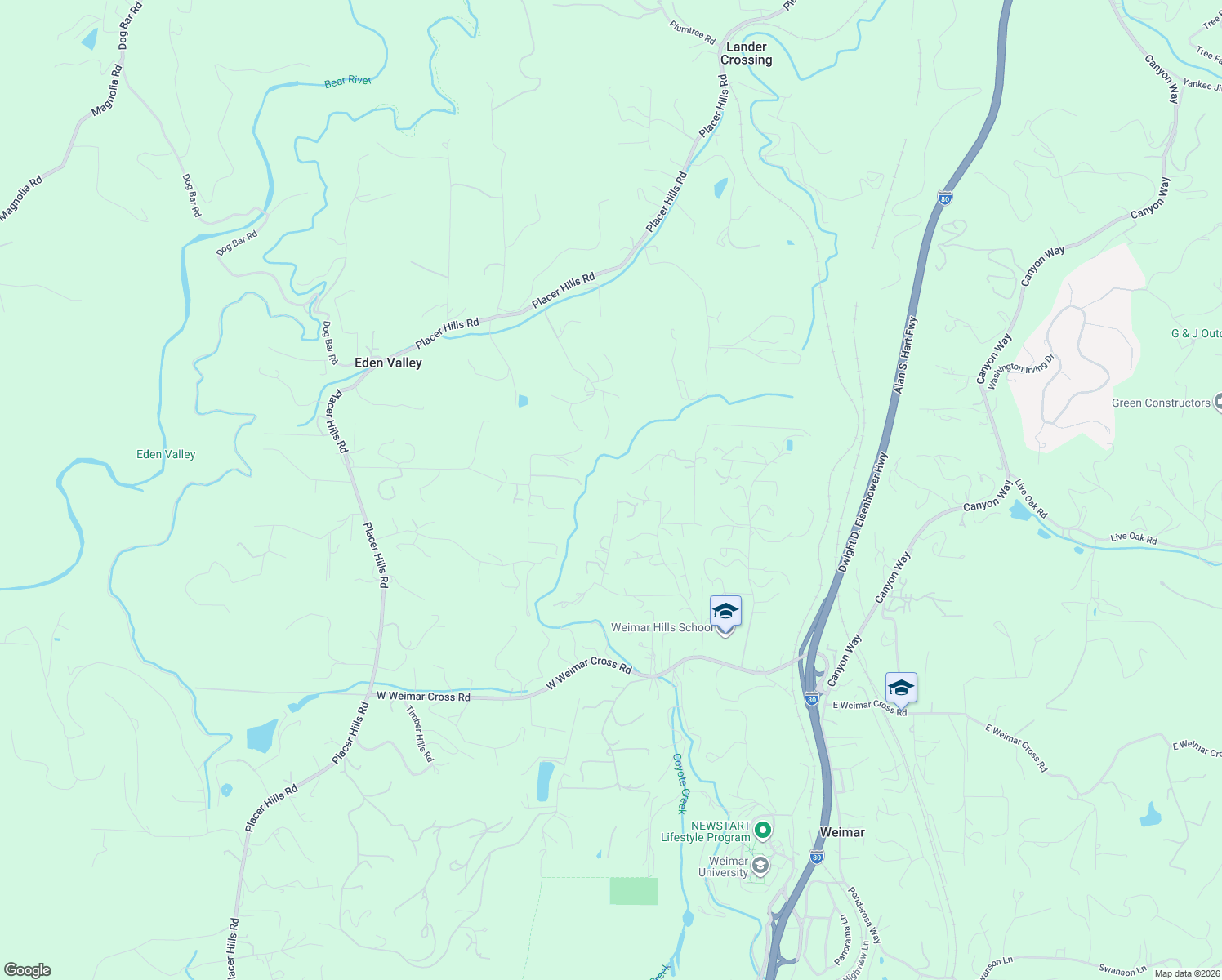 map of restaurants, bars, coffee shops, grocery stores, and more near 21465 Mason Road in Colfax