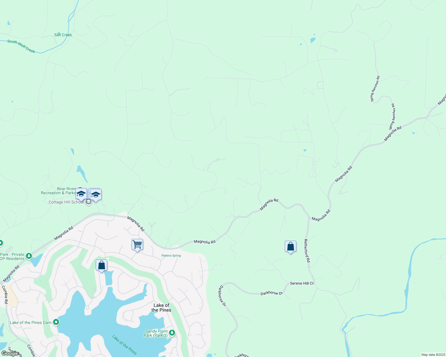 map of restaurants, bars, coffee shops, grocery stores, and more near 12644 Ranchero Way in Grass Valley